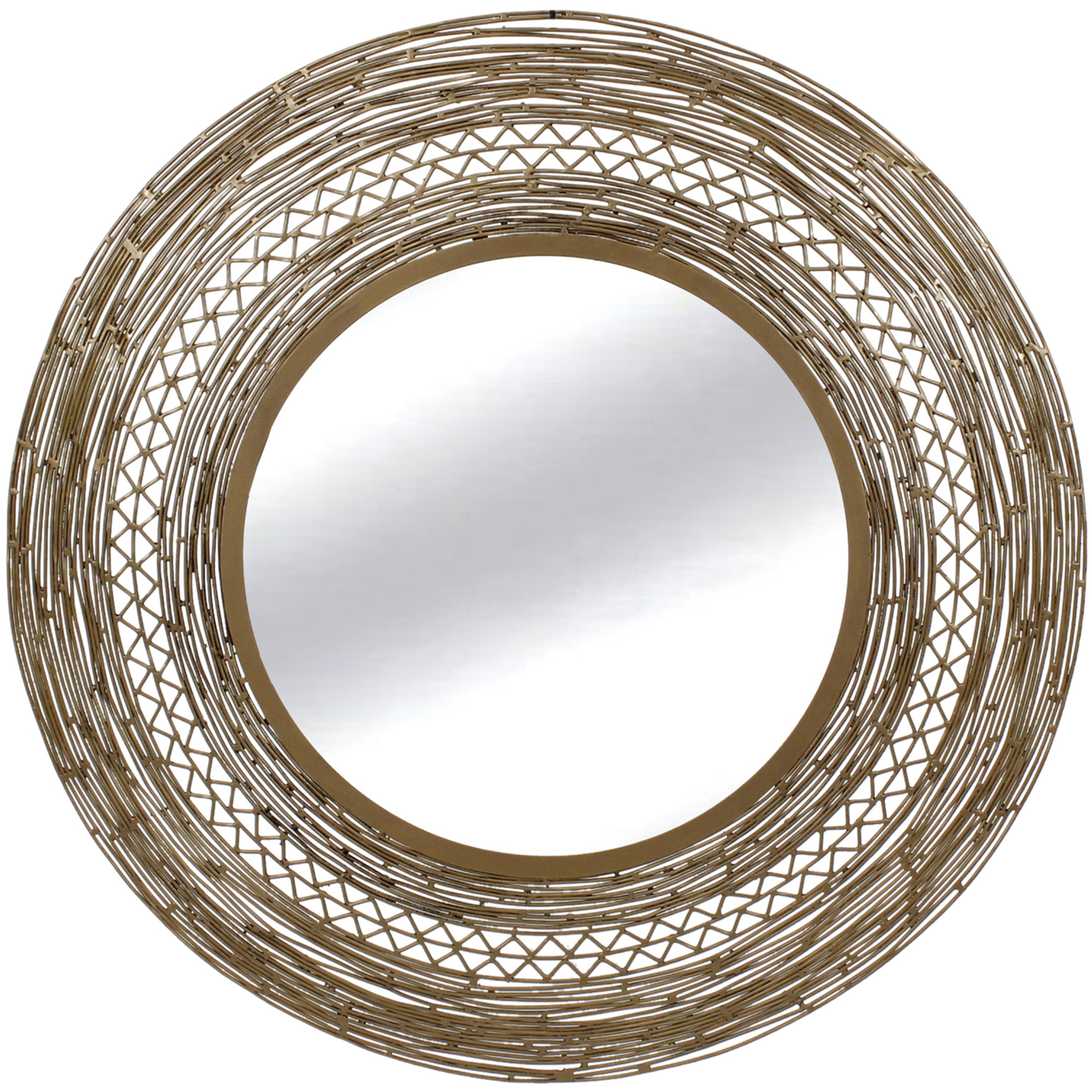 Distressed Gold Crafted Round Metal Wall Mirror Temple Webster Sku Hstr1351 Distressed Gold Crafted Round Metal Wall Mirror Is Also Sometimes Listed Under The Following Manufacturer Numbers 78707mir
