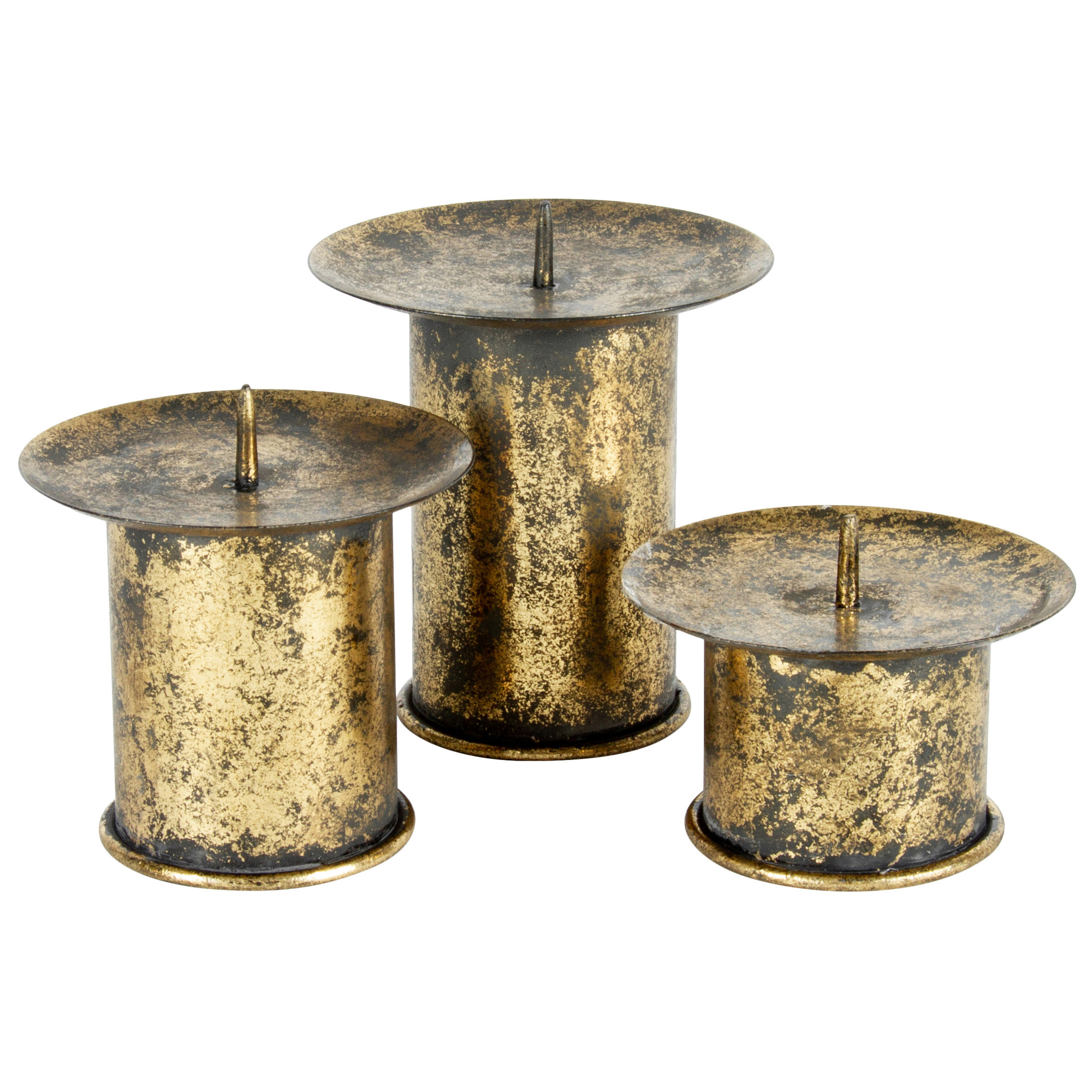 pillar candle holders set of 3