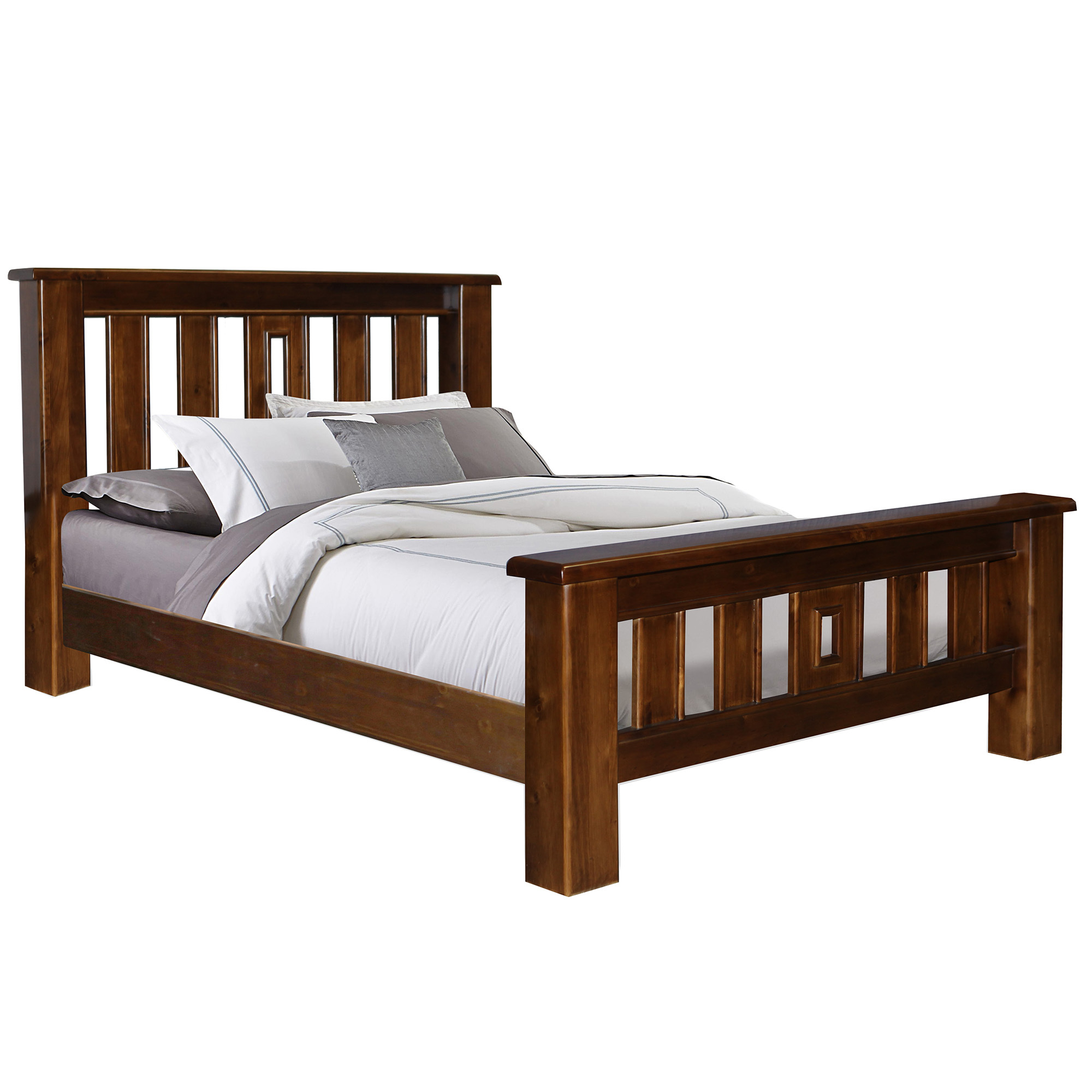 Dark Brown Merlin Wooden Bed, Dark Brown Wooden Bed Frame