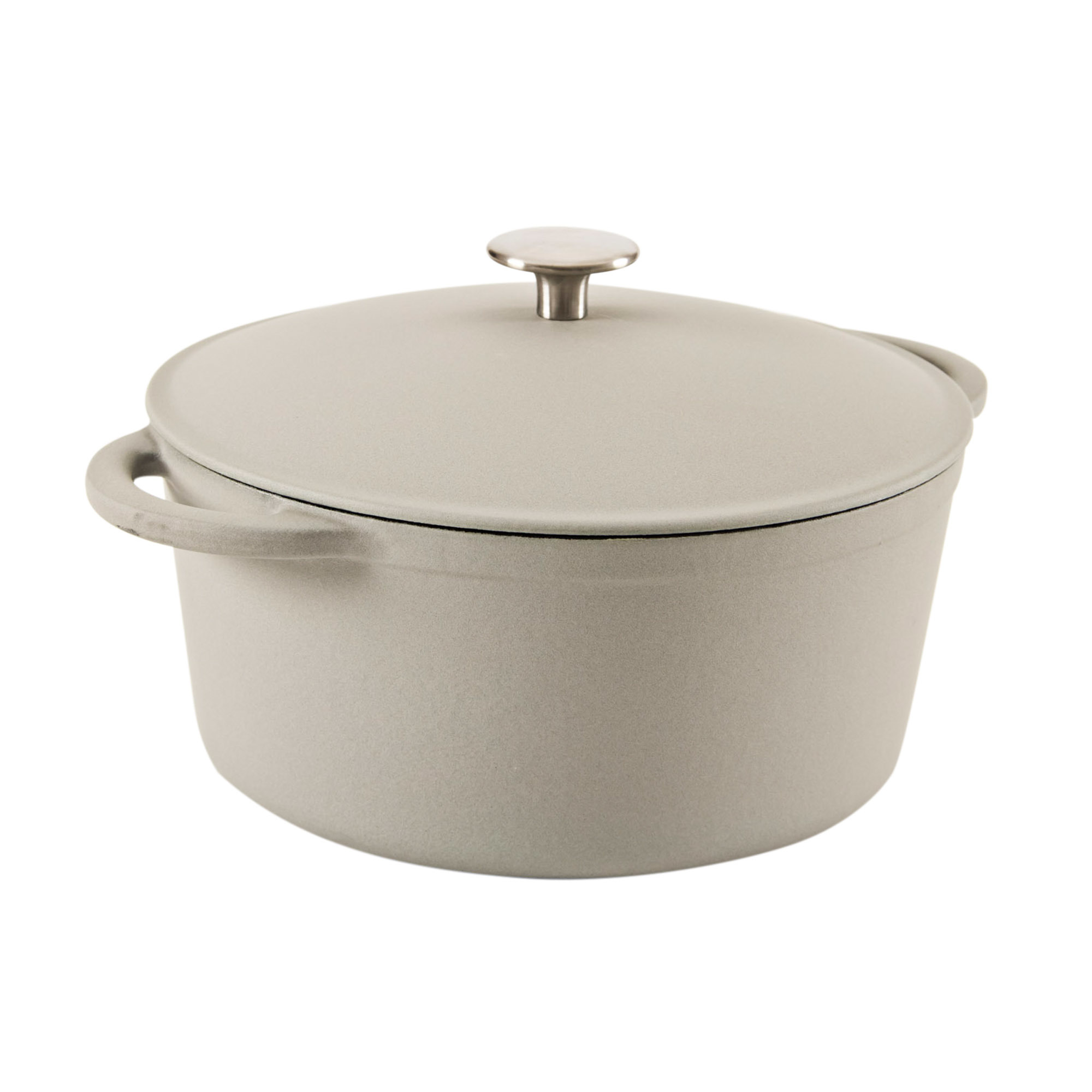 NEW Matte Stone 5L Round Cast Iron Casserole | eBay