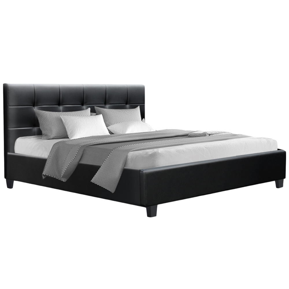 Sora Faux Leather Bed Frame Temple Webster