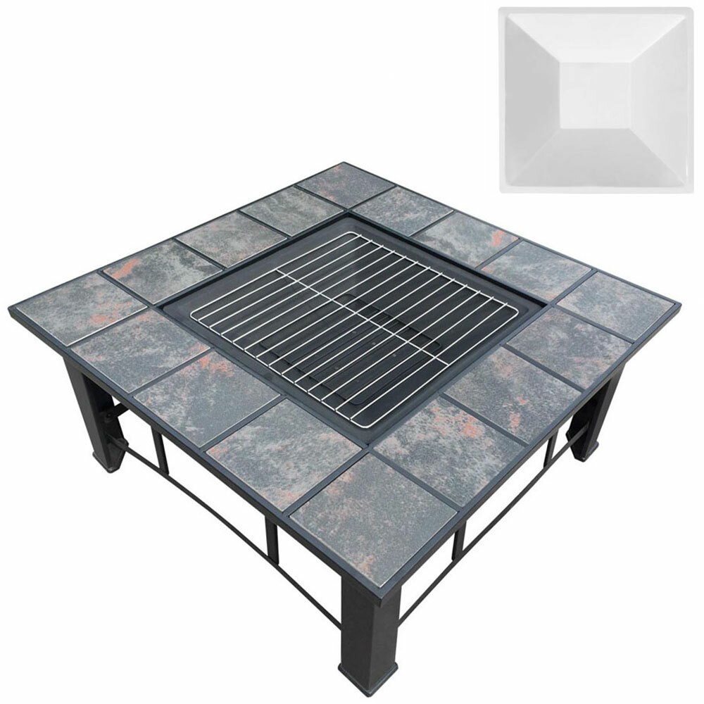 Dwelllifestyle Outdoor Fire Pit Bbq Table Grill Fireplace