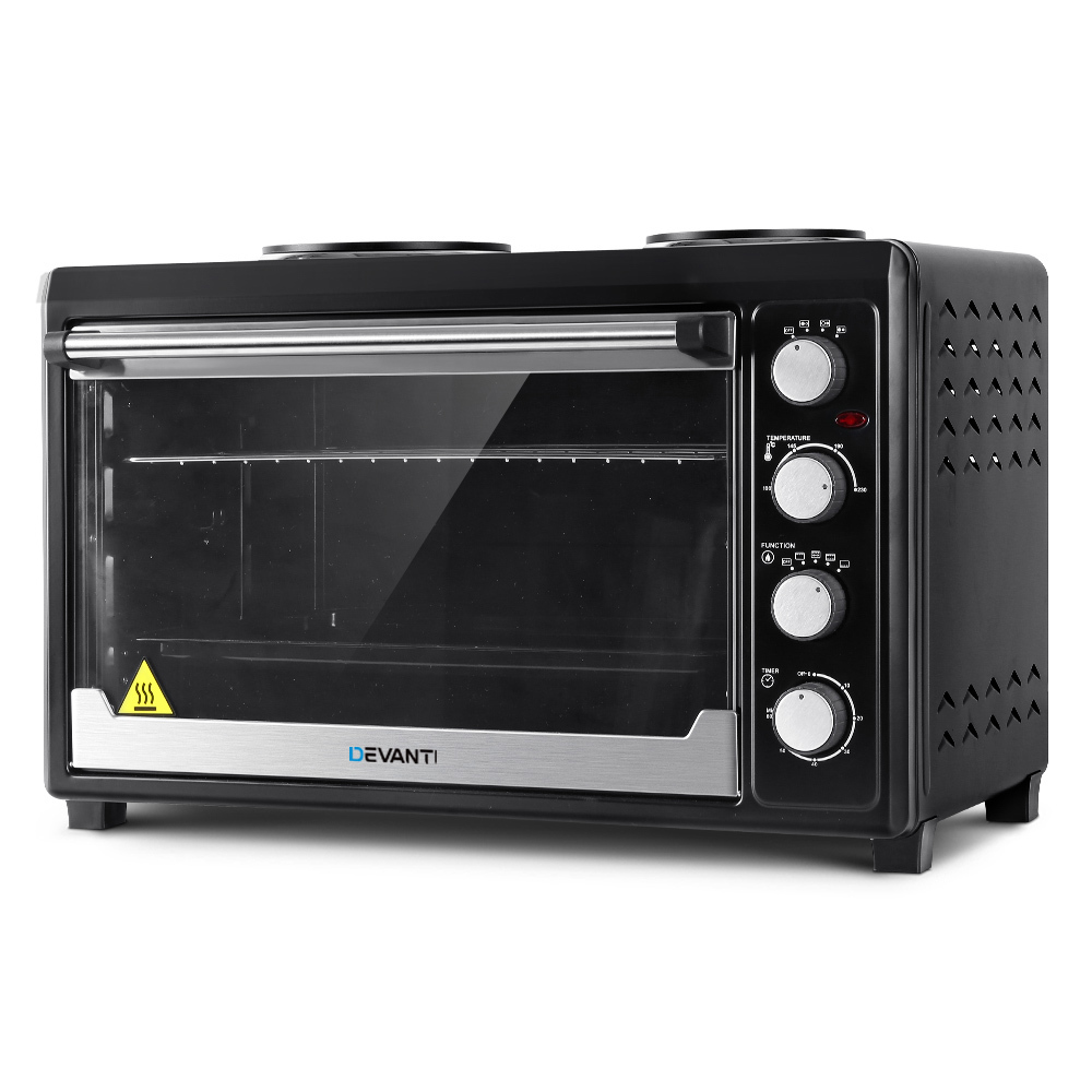 Black Electric Convection 60l Benchtop Oven Temple Webster