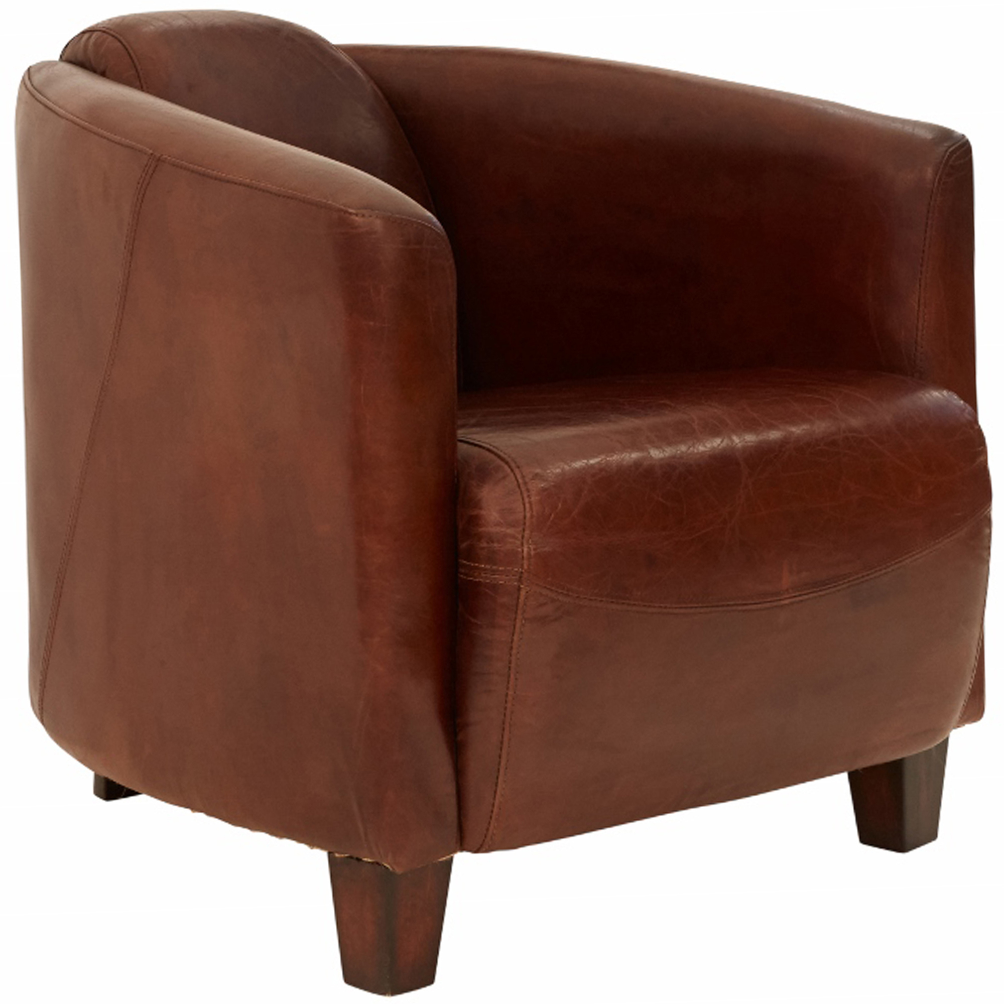 octavius leather tub chair