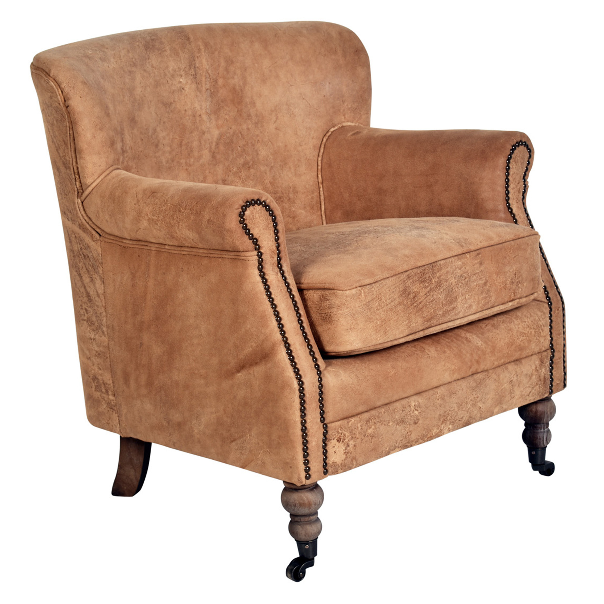 caramel armchair