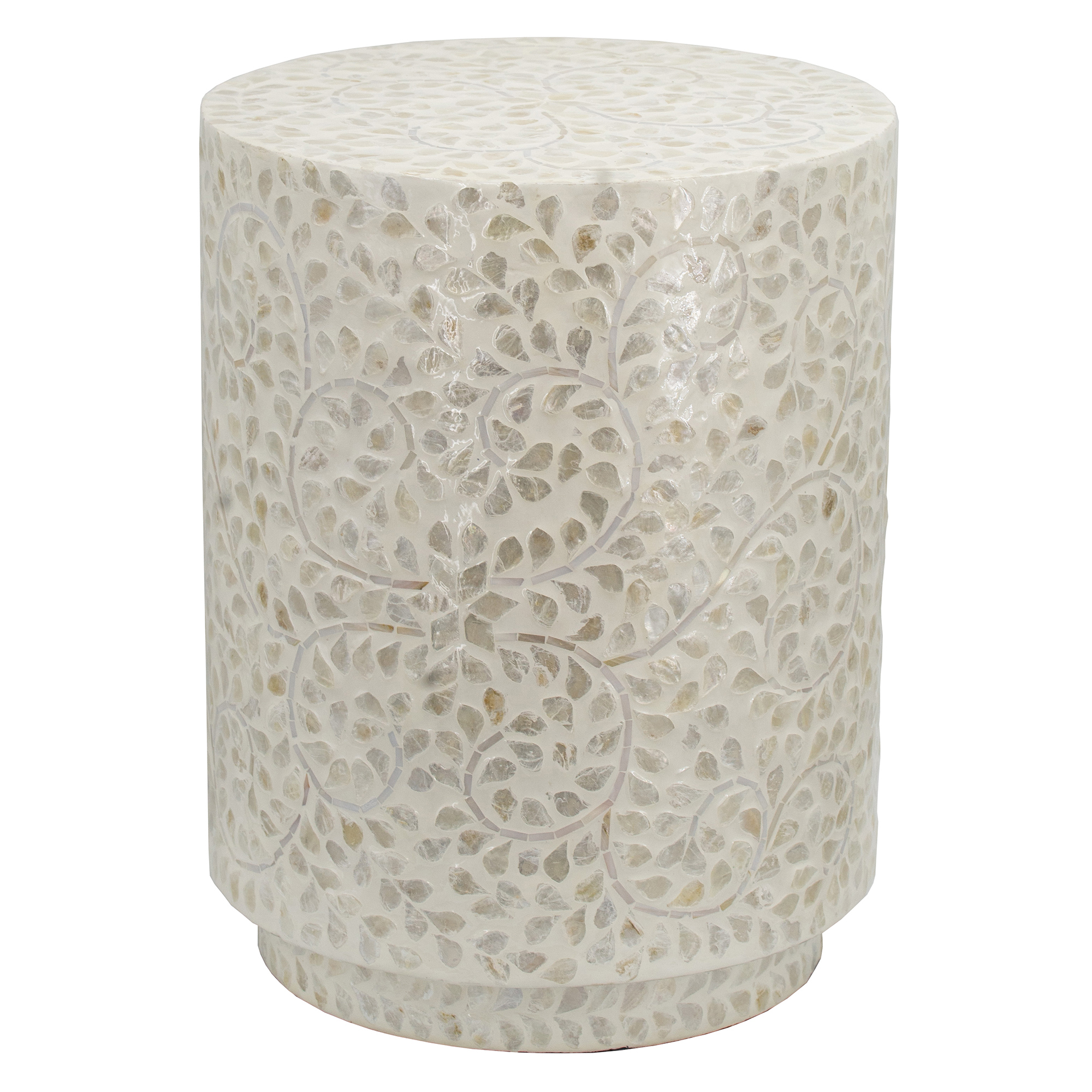 capiz shell end table