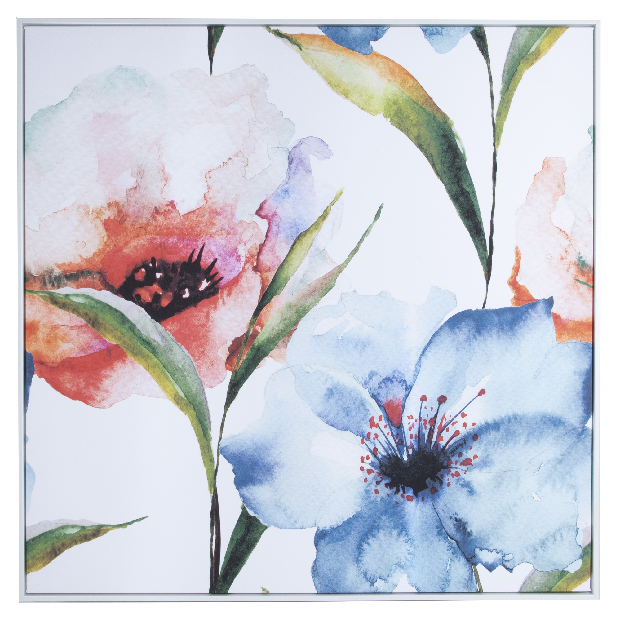 Cooper Cohomewares Bleu Water Flower Framed Canvas Wall Art Reviews Temple Webster
