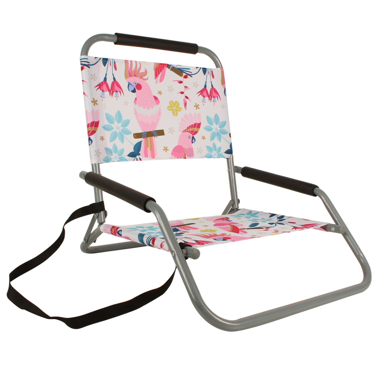 Good Vibes Rose Cockatoo Foldable Beach Chair Reviews Temple Webster