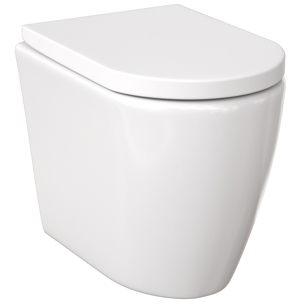 Narva Rimless Floor Mounted Toilet Suite With Flush Plate Temple