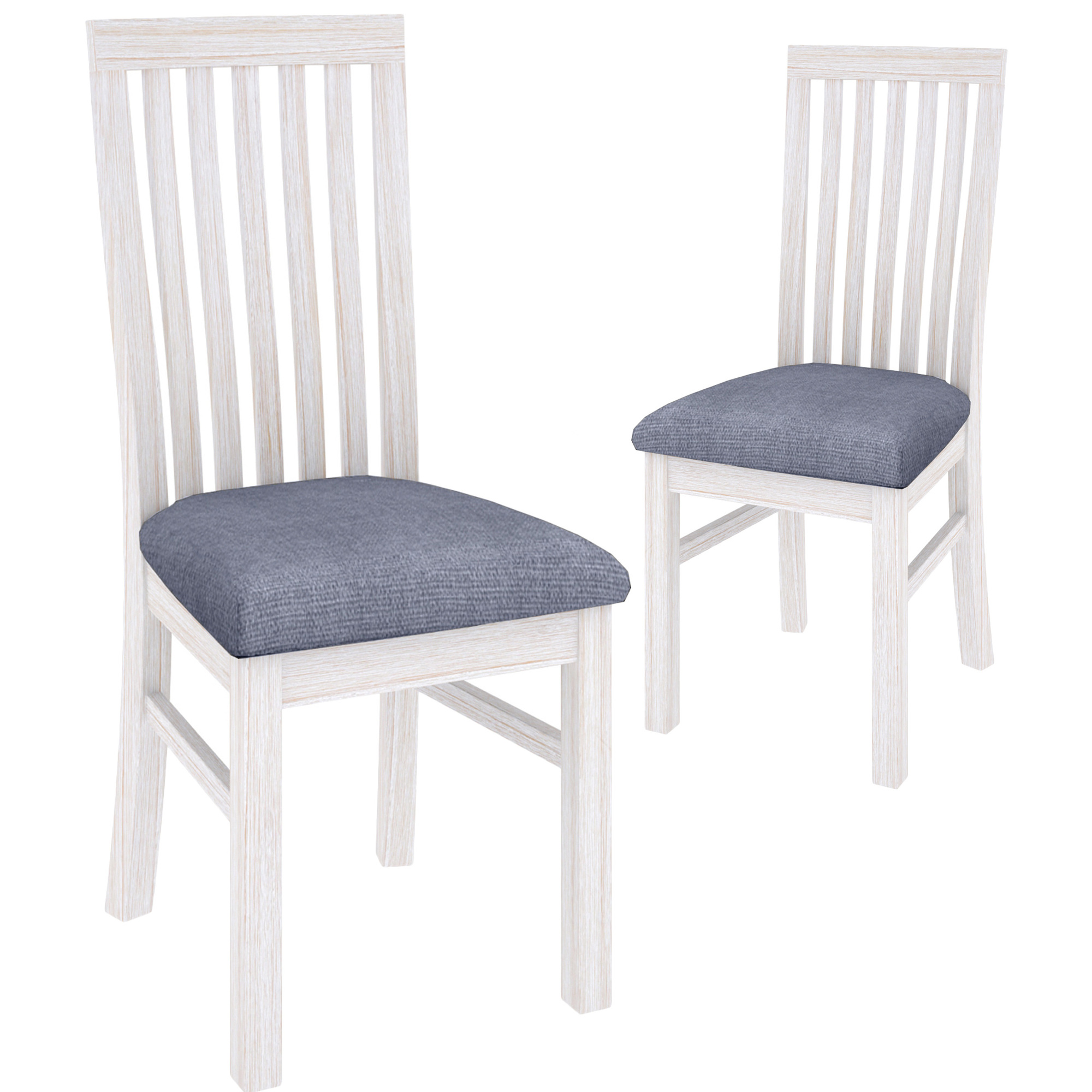 Myroom Brushed White Notting Hill Wooden Dining Chairs Reviews Temple Webster