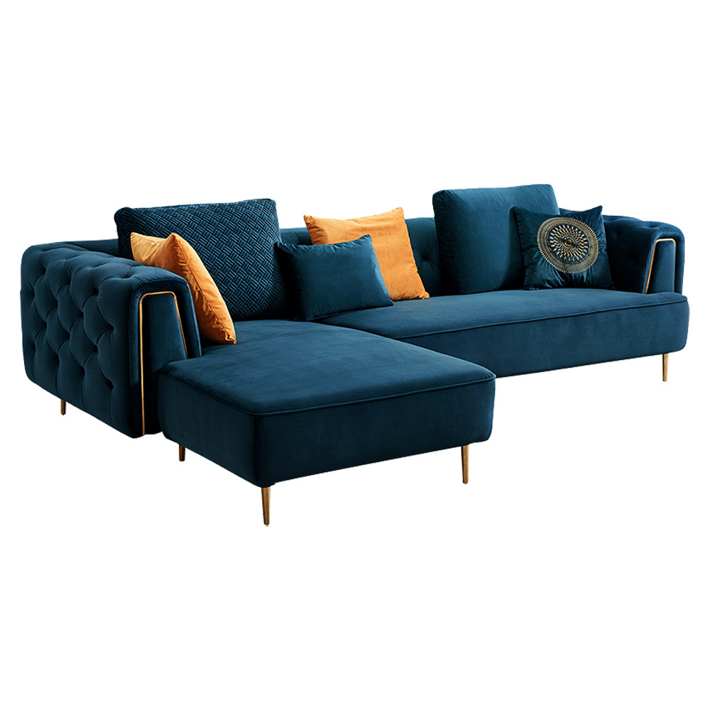 blue chaise lounge couch