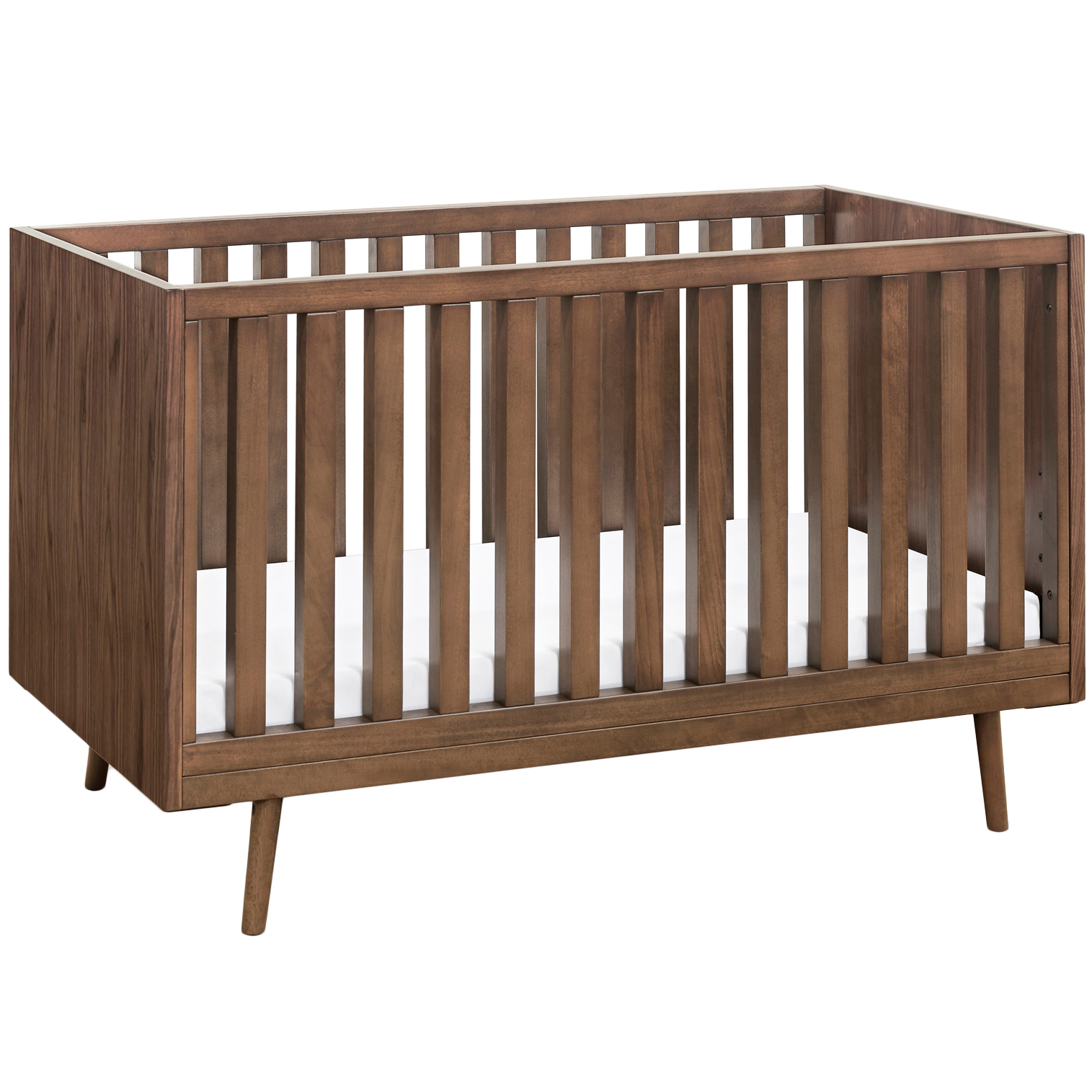 walnut wood crib