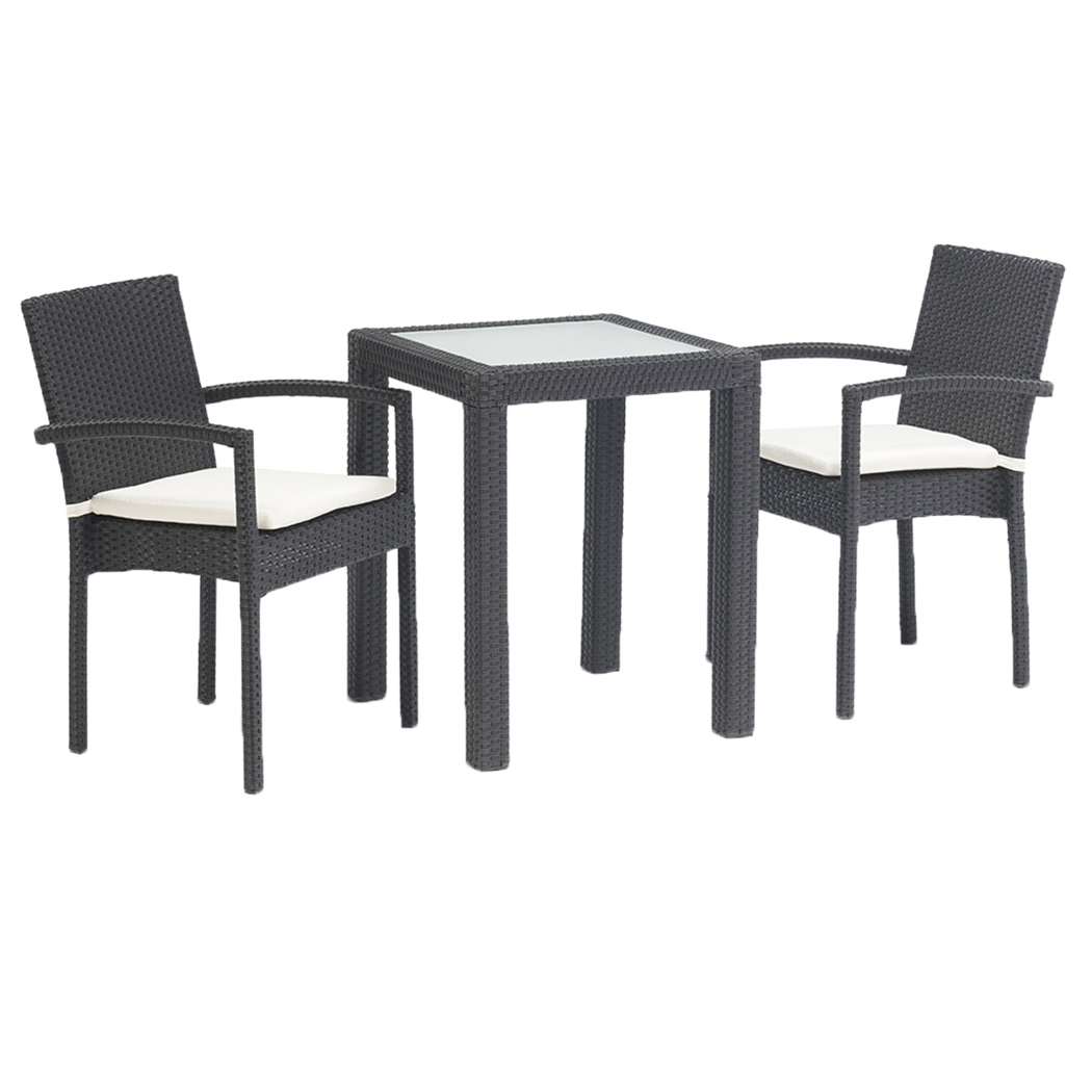 grey outdoor bistro set