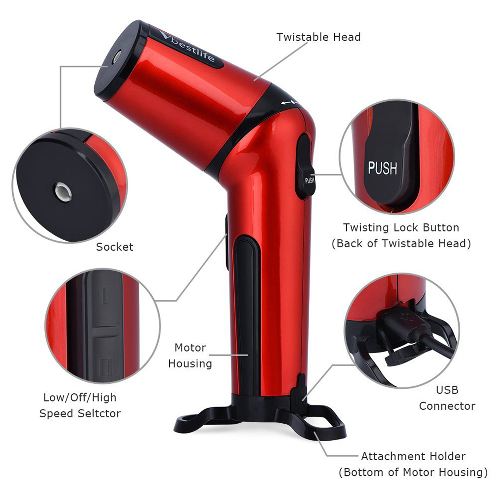 NEW Red Cordless MultiFunctional HandHeld Mixer eBay