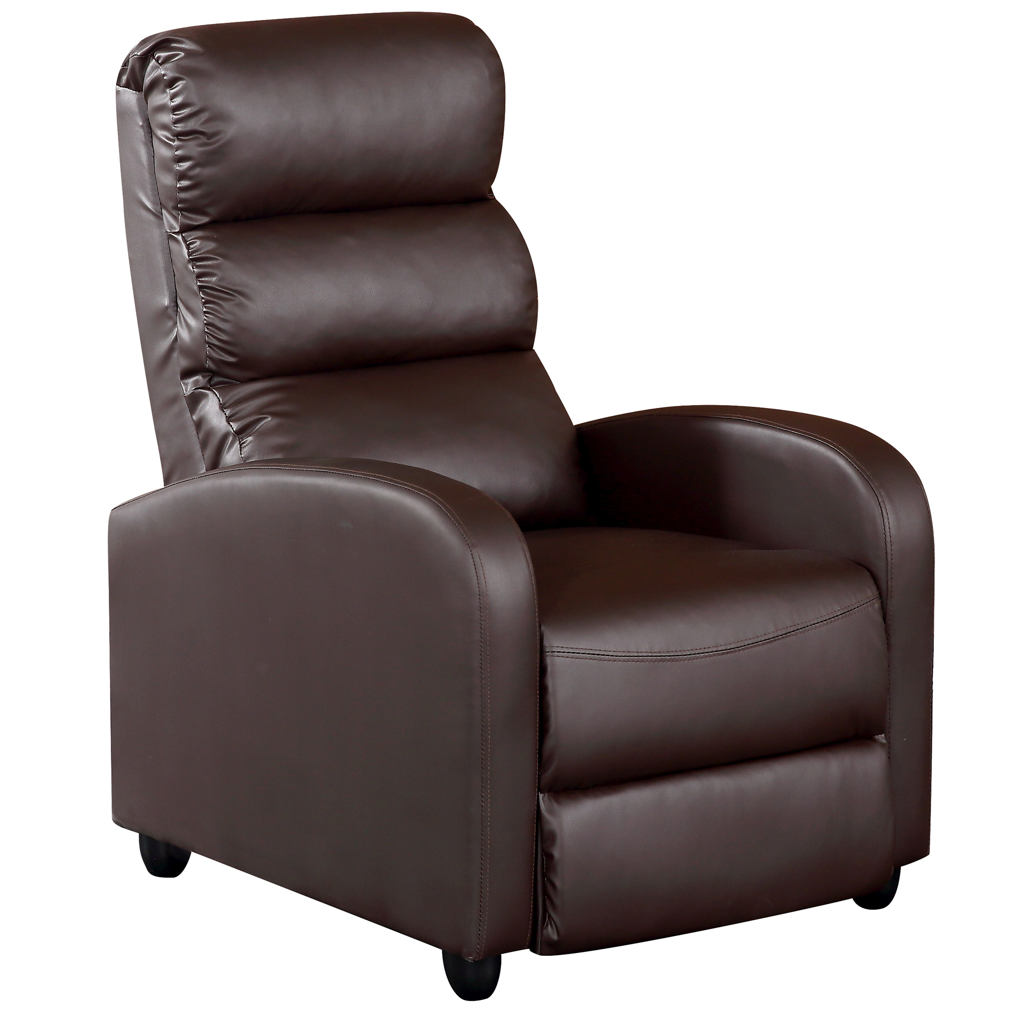 faux leather recliner armchair