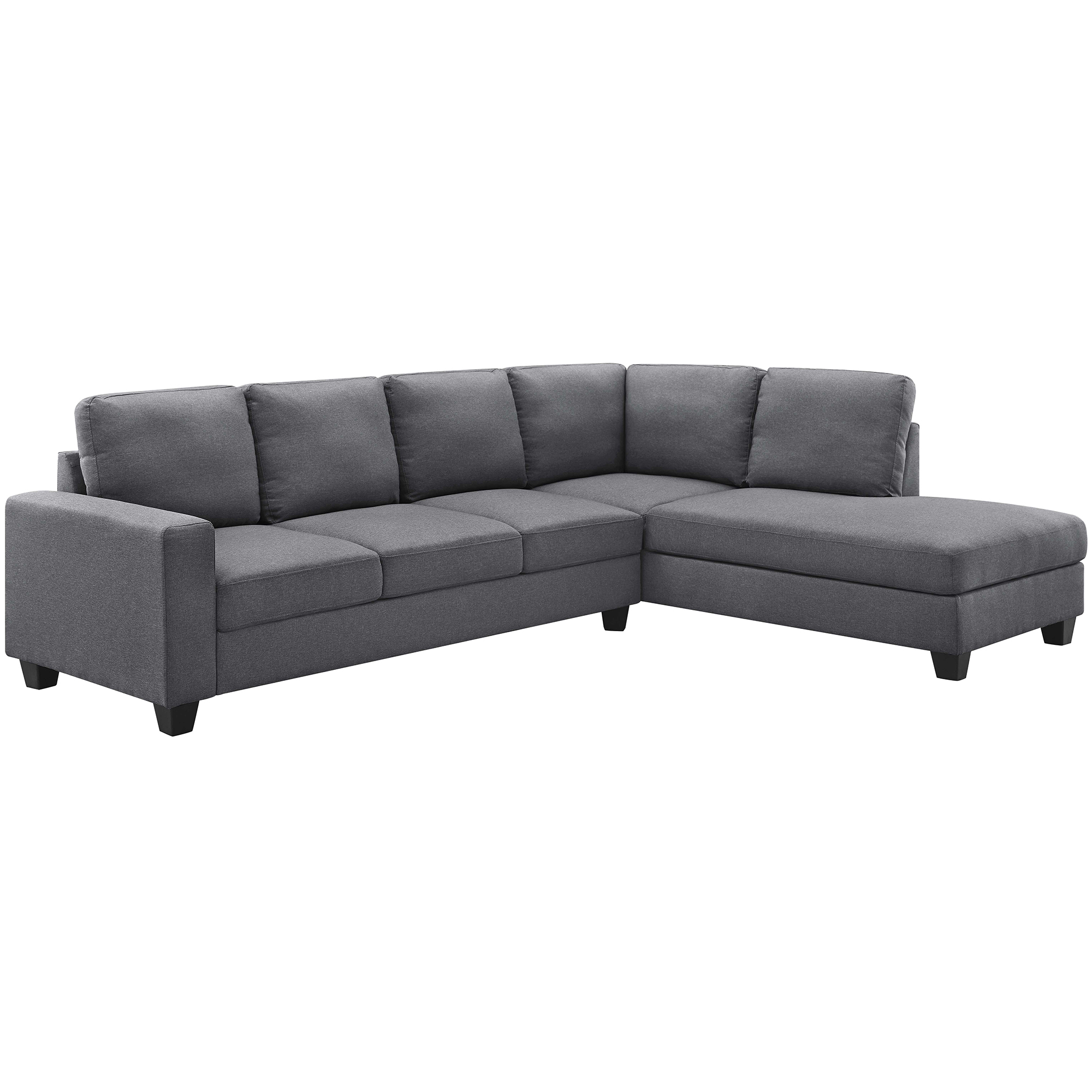 New Grey Emer 5 Seater Sofa With Chaise Ebay