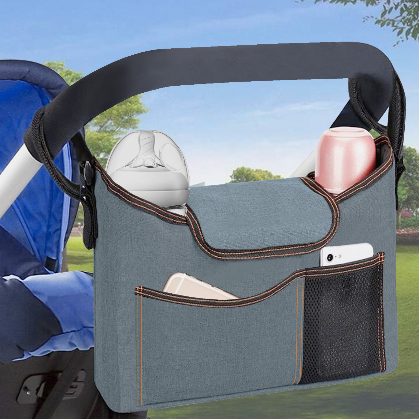 under stroller storage