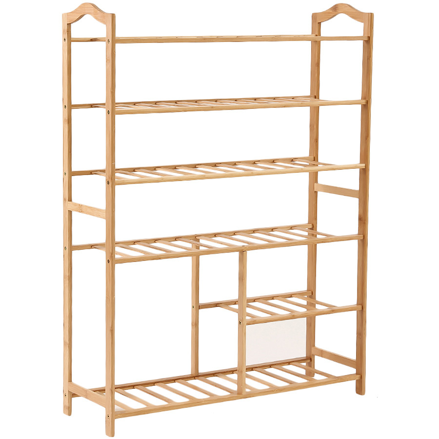 Levede Natural Geraldine 6 Tier Bamboo Shoe Rack Reviews Temple Webster