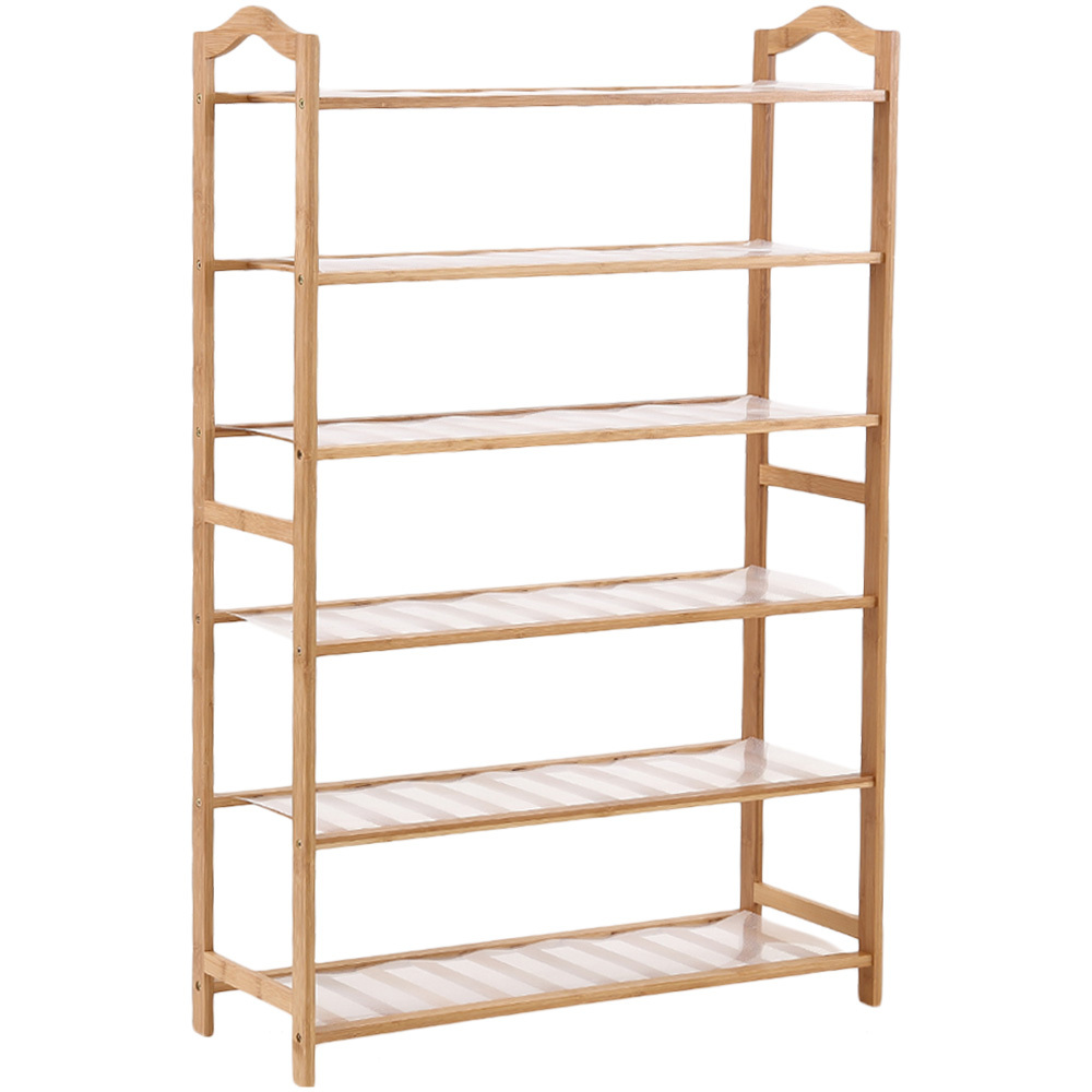 Levede Natural Madeline 6 Tier Bamboo Shoe Rack Reviews Temple Webster