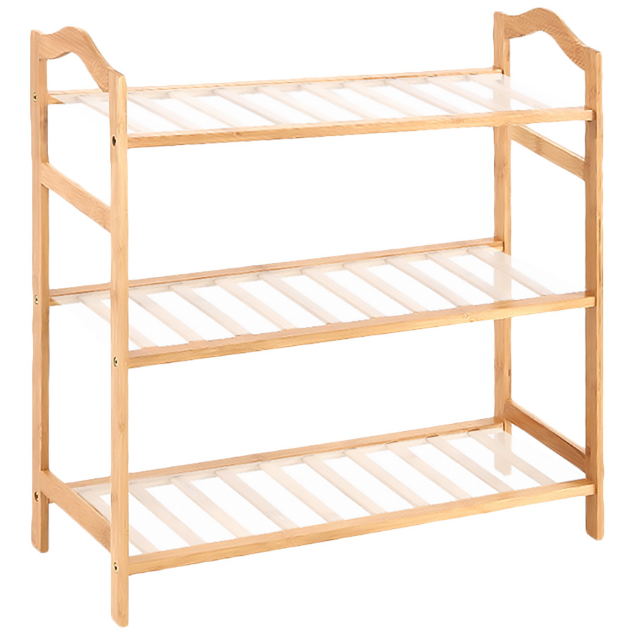 Levede Natural Madeline 3 Tier Bamboo Shoe Rack Reviews Temple Webster