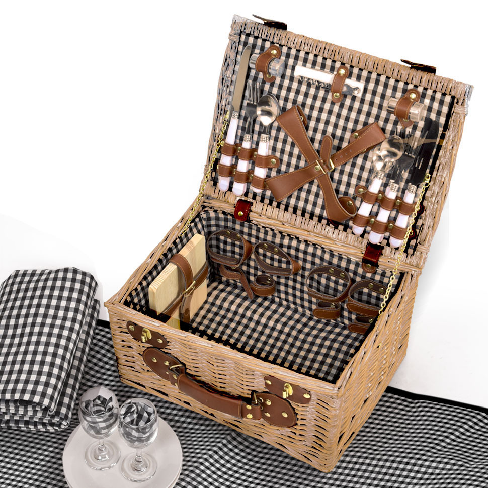 The Classique Carrier Deluxe Picnic Basket with Service for 4 