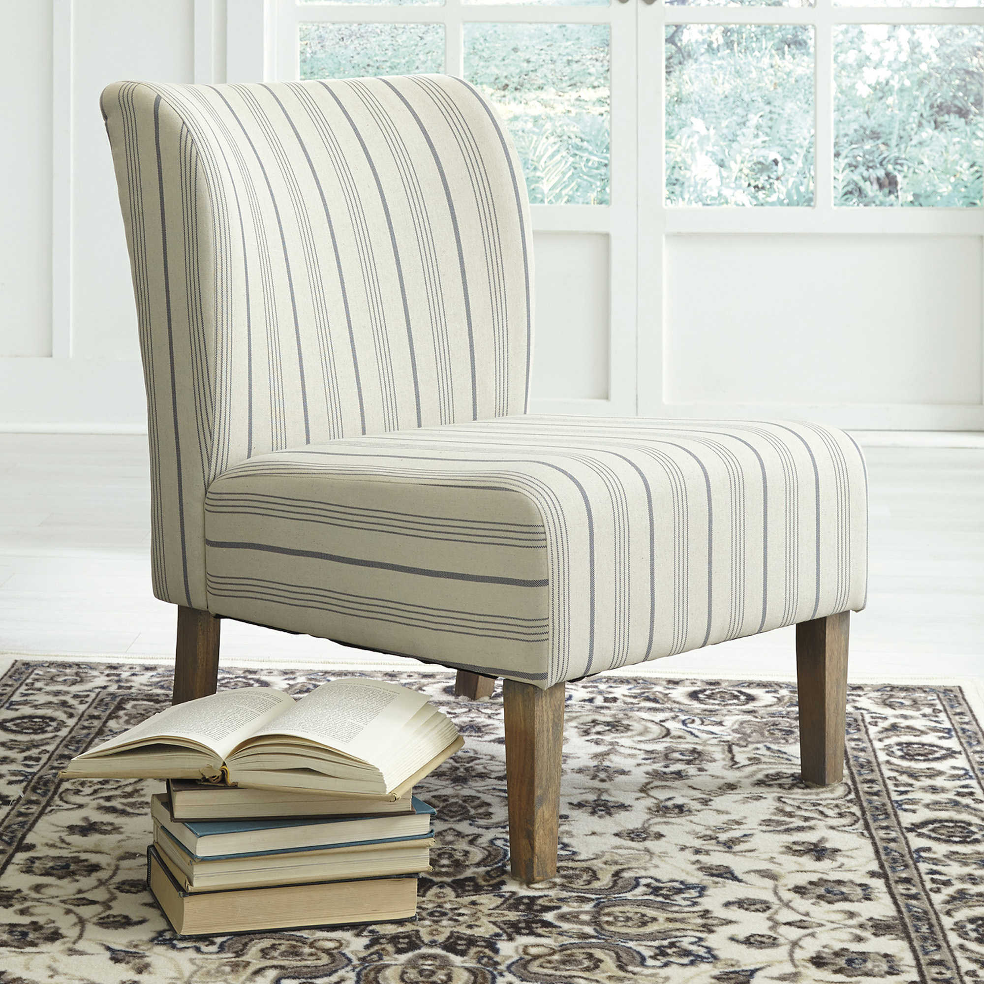JasperHomeliving Striped Caldwell Accent Chair Temple Webster