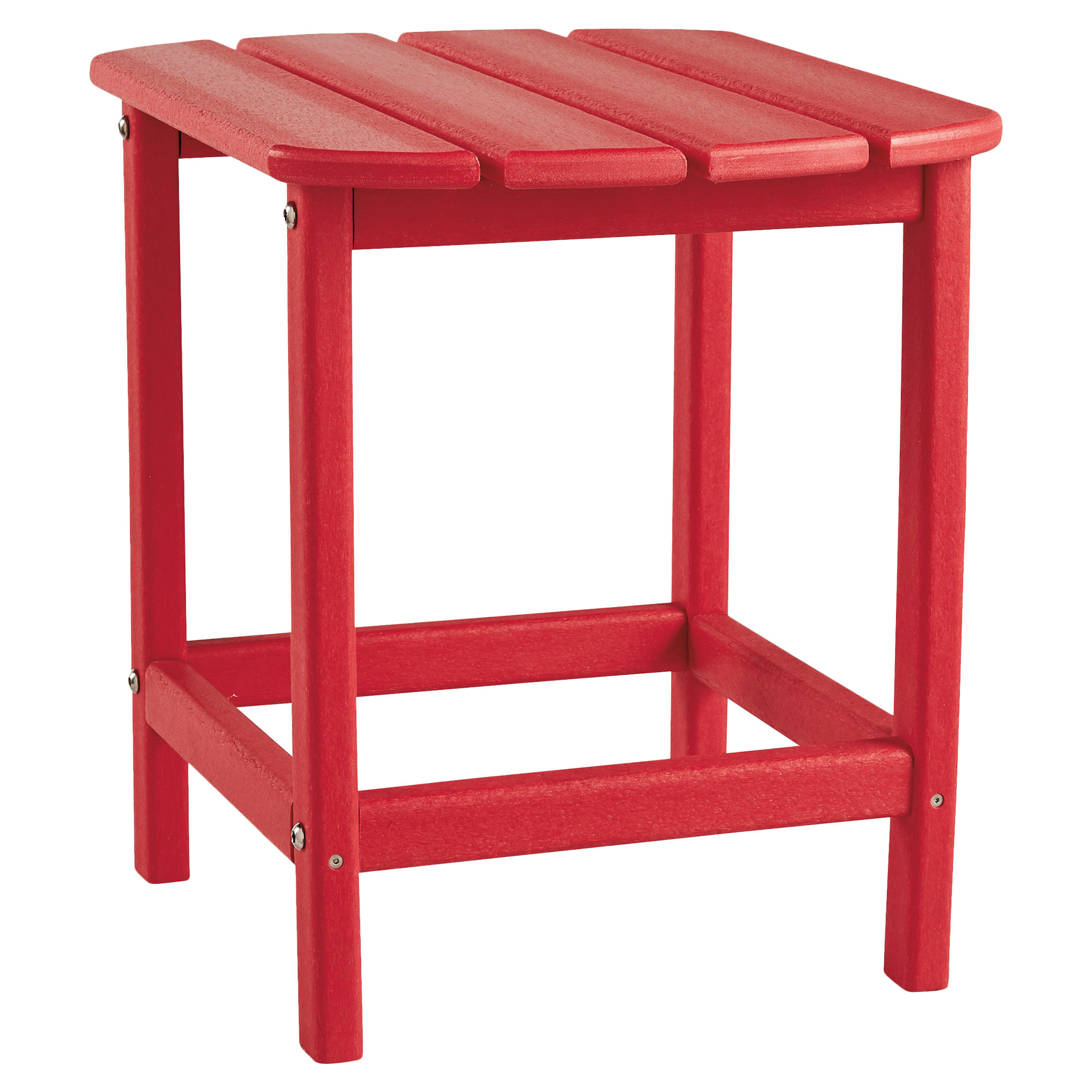 red side table outdoor