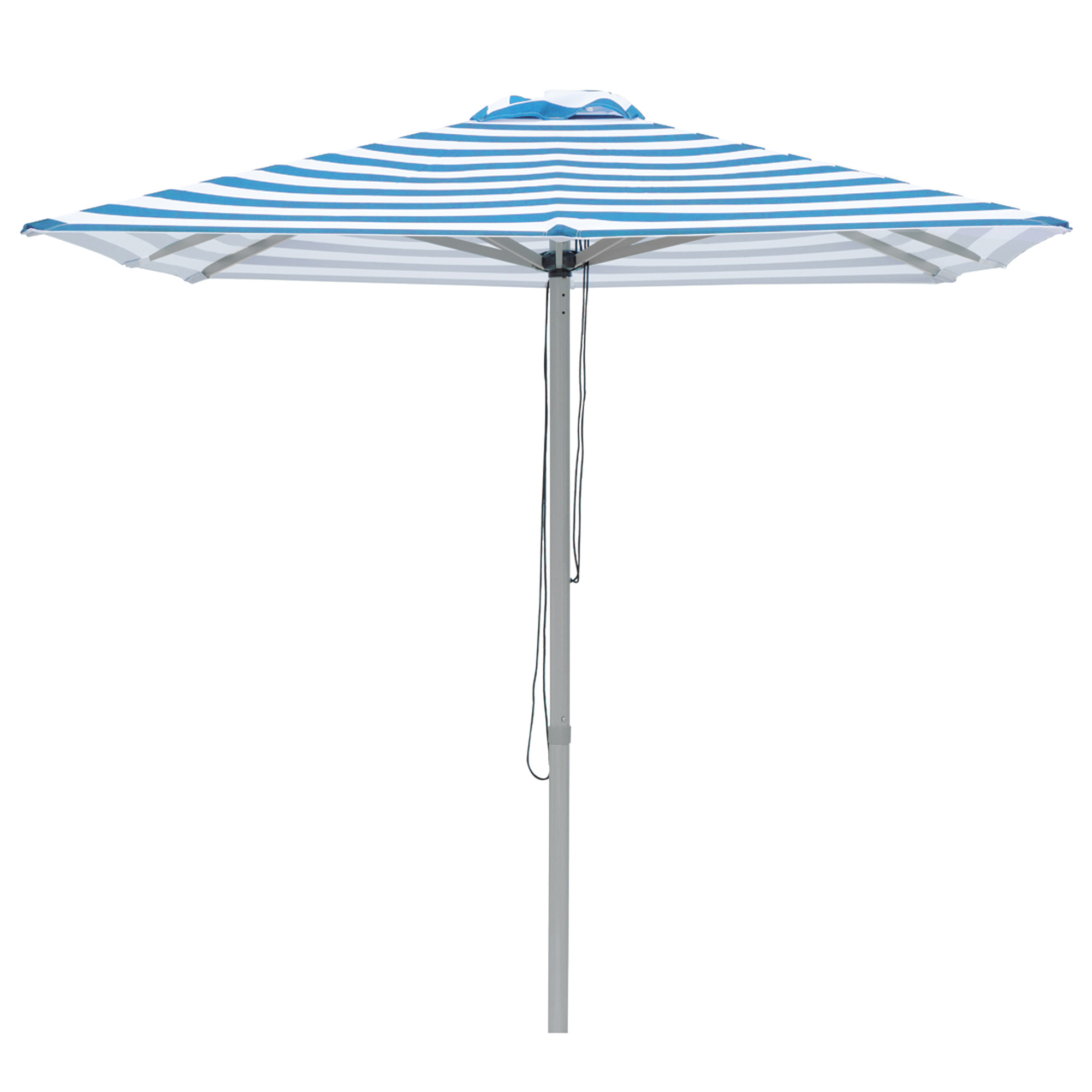 turquoise umbrella with lights