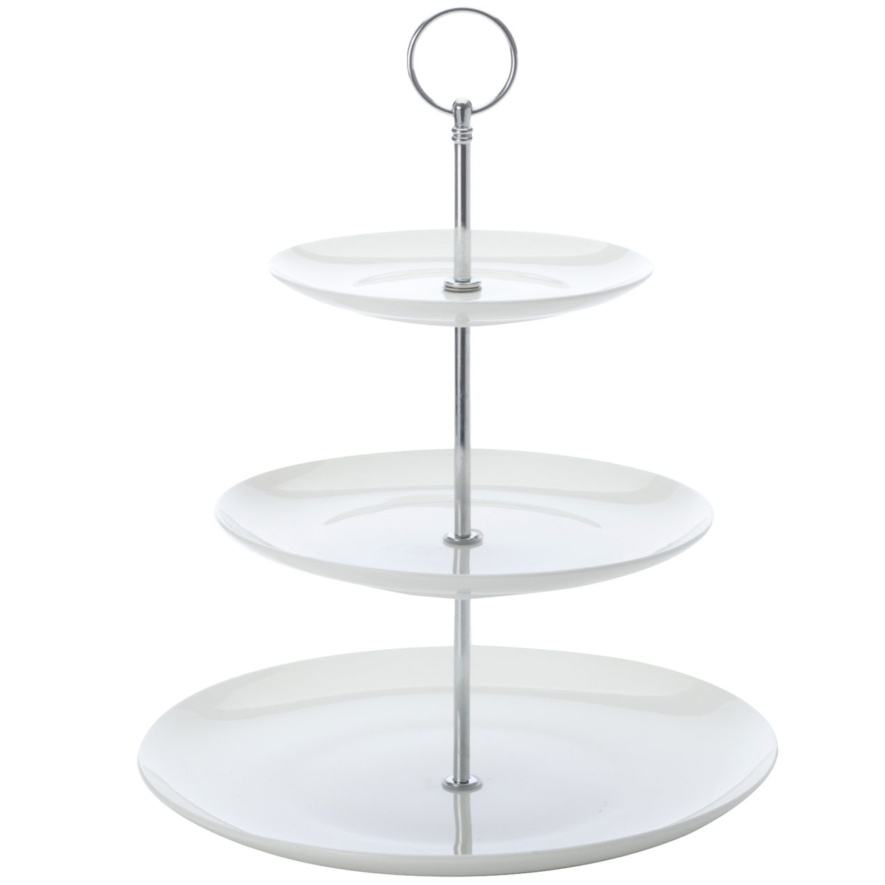 Dolls House Miniatures Kitchen Accessory Cooking 3-Tier Silver Cake stand