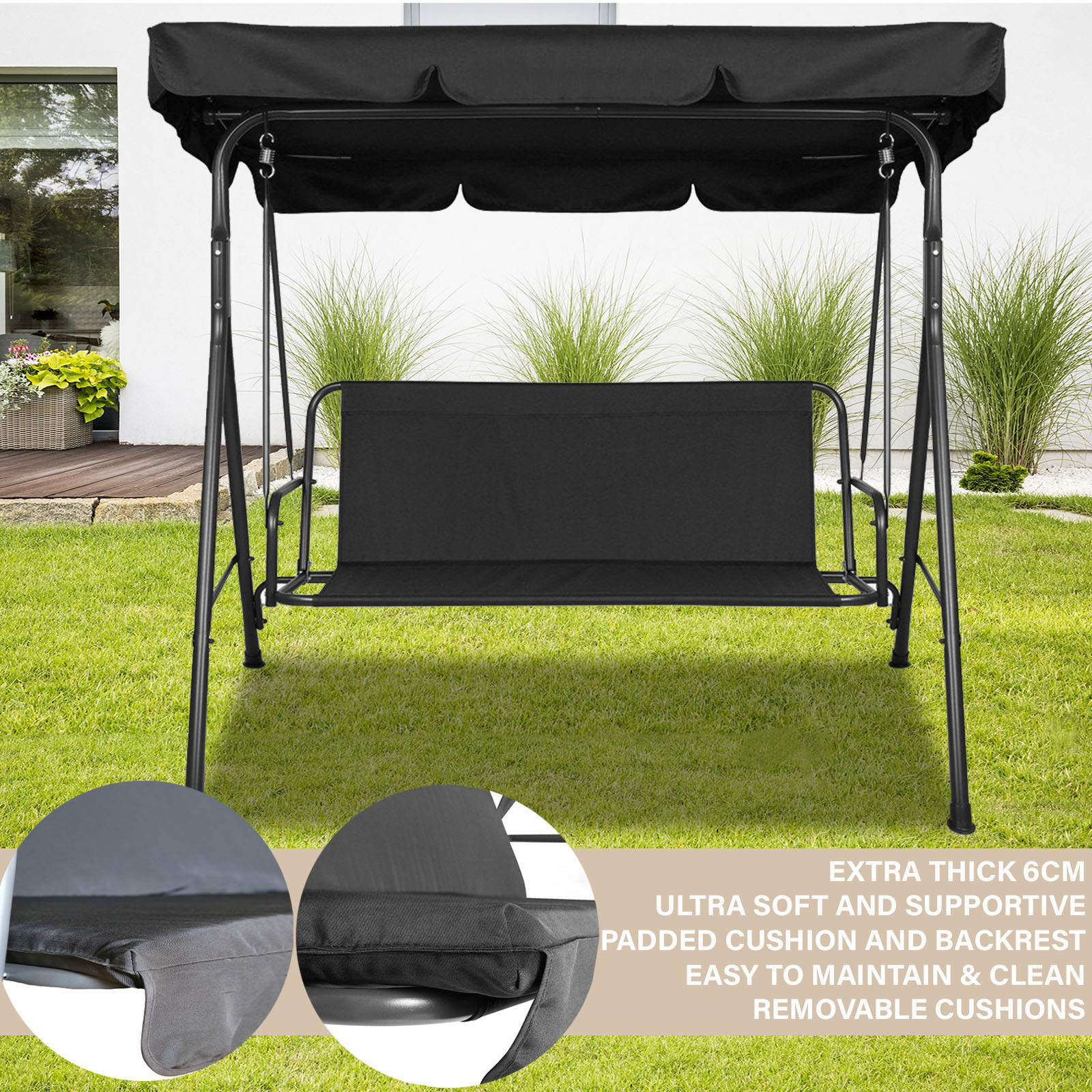 three seat swing canopy