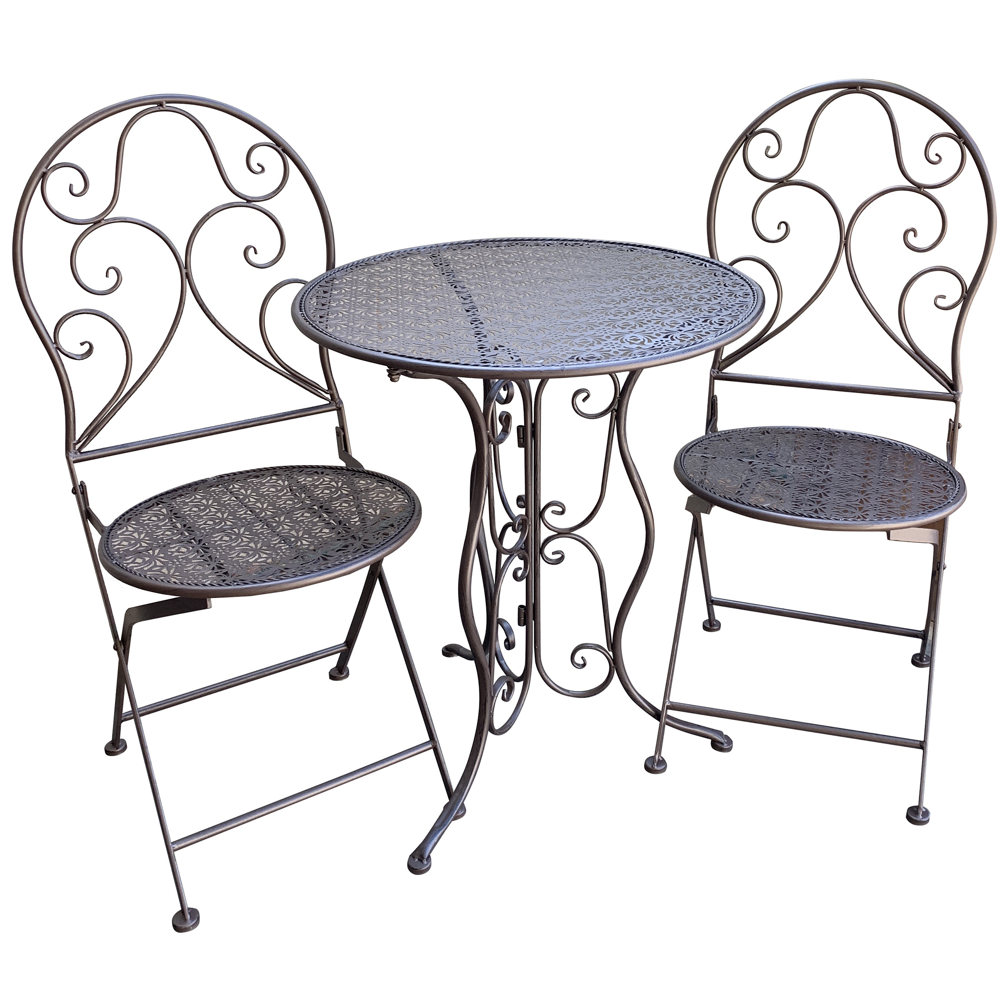 brown outdoor bistro table