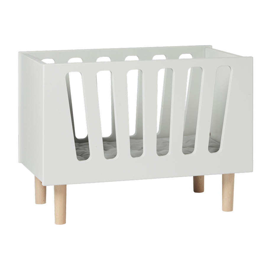 wooden dolls cot