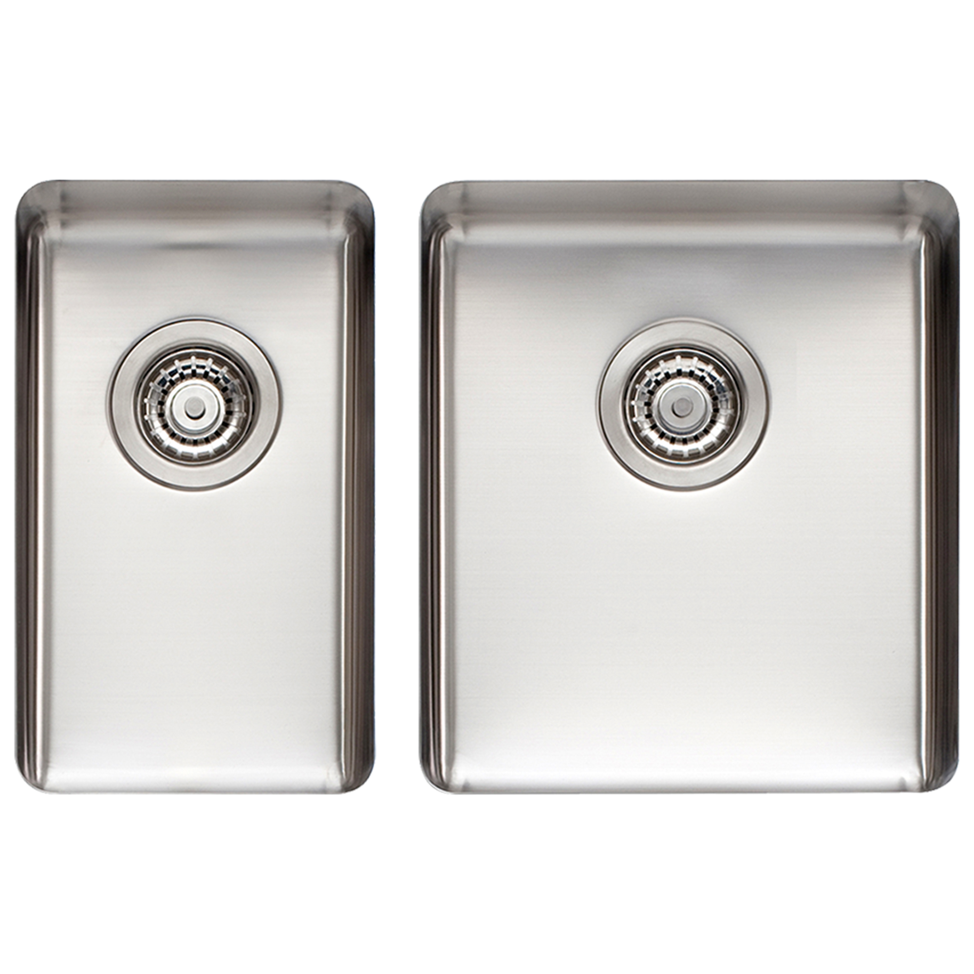 2 Piece Small & Medium Titan Stainless Steel Kitchen Sink Bowl
