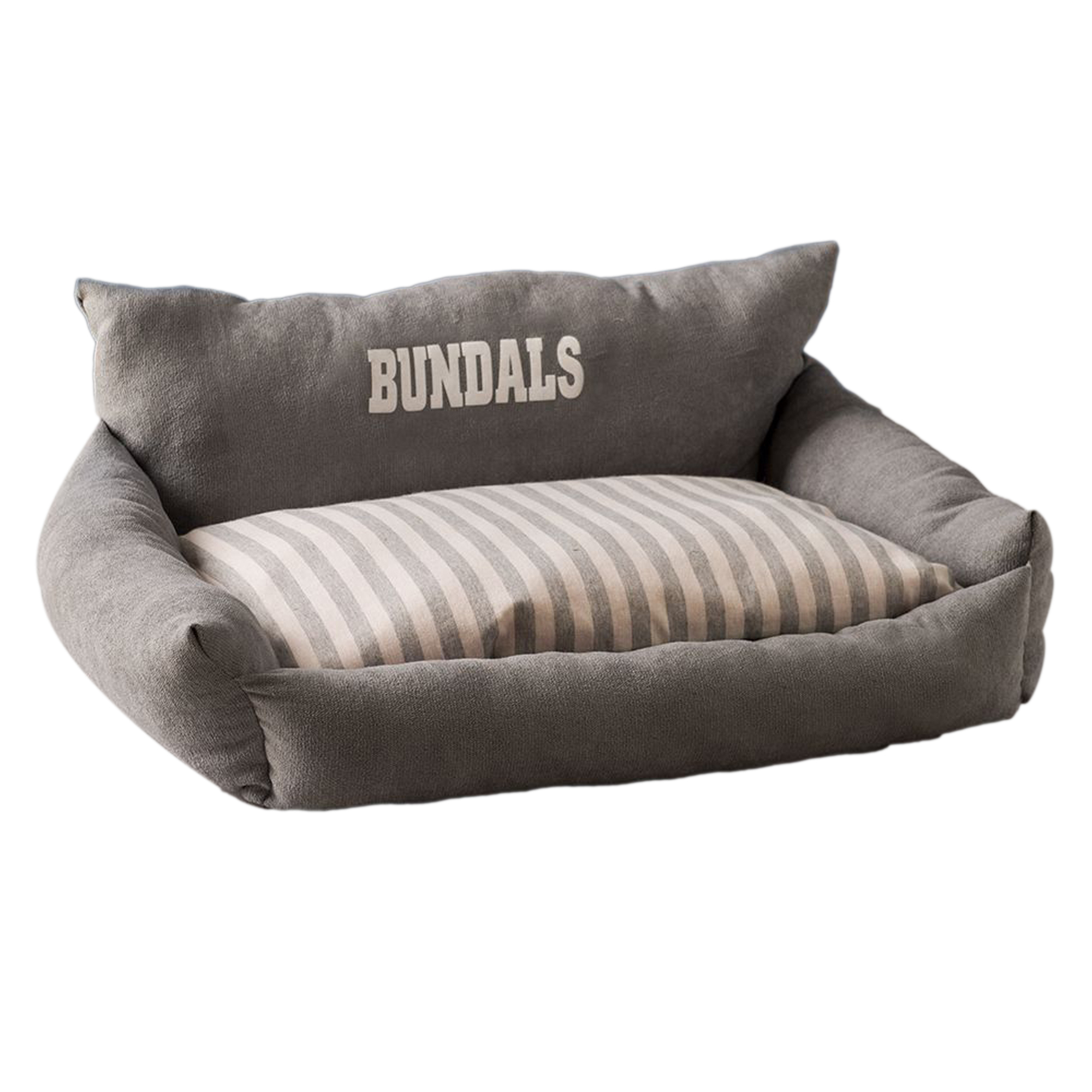 personalised grey dog bed