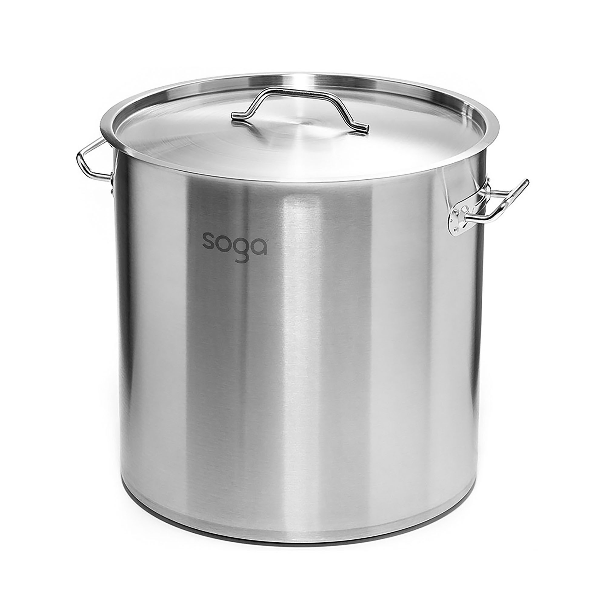 Silver Stainless Steel Stock Pot with 