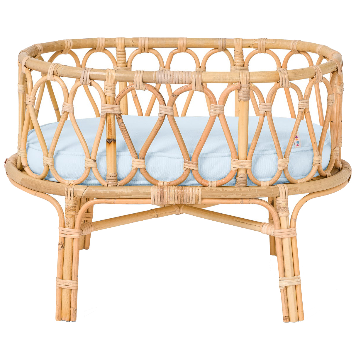 wicker dolls cot
