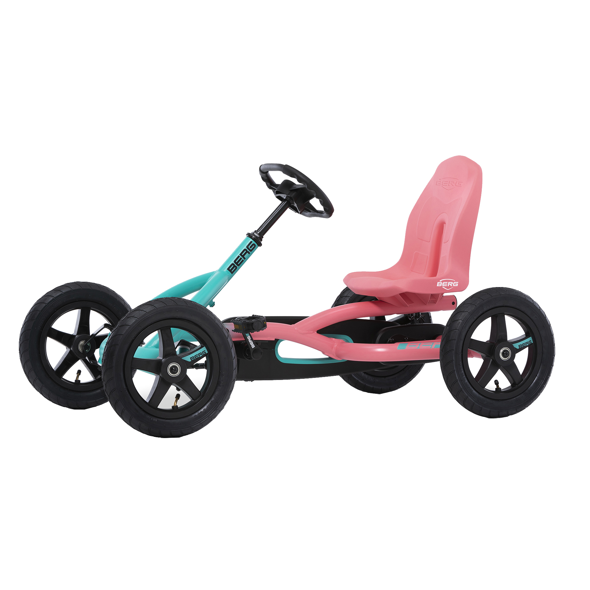 berg pink and white go kart