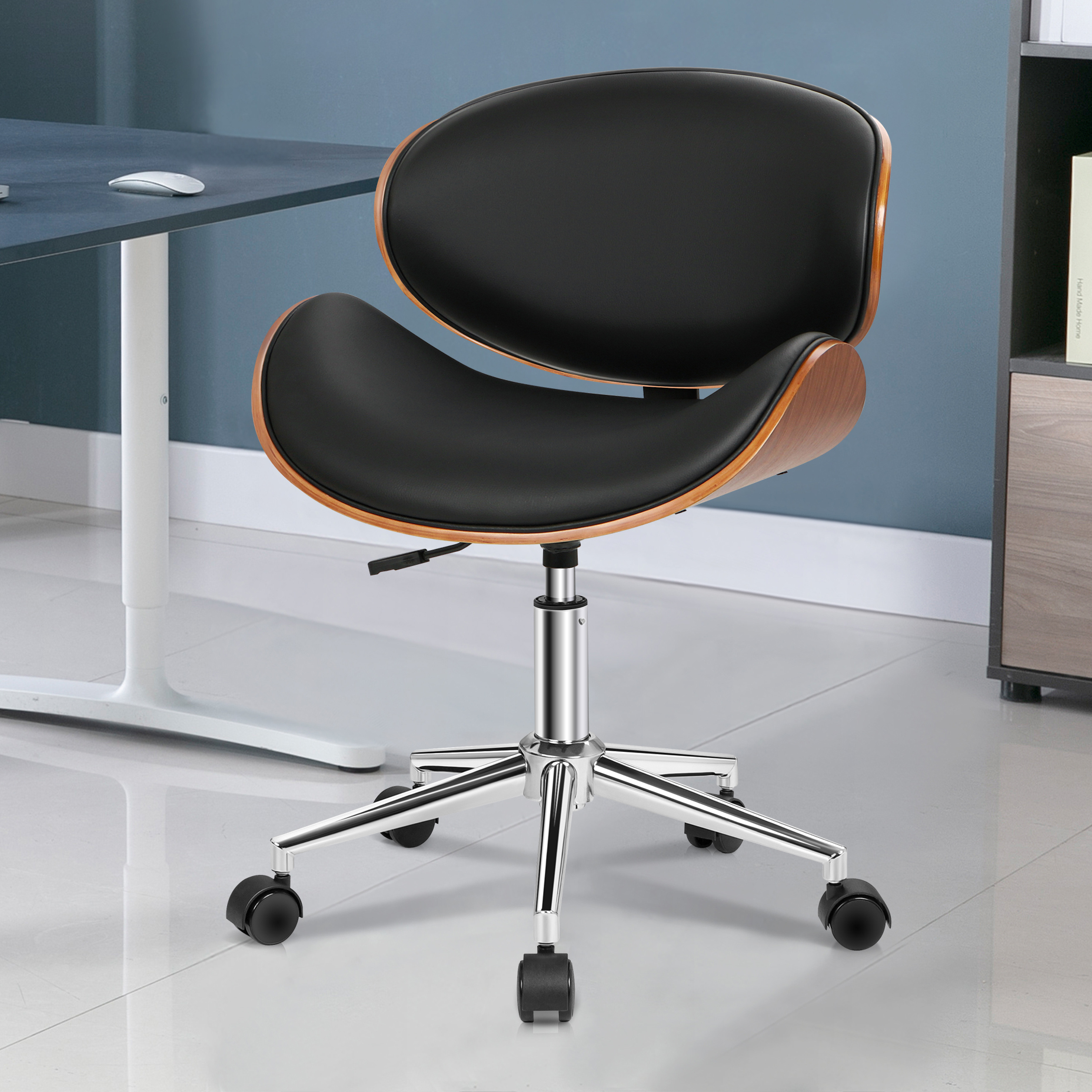 HoxtonRoom Kingsley PU Leather Office Chair | Temple & Webster