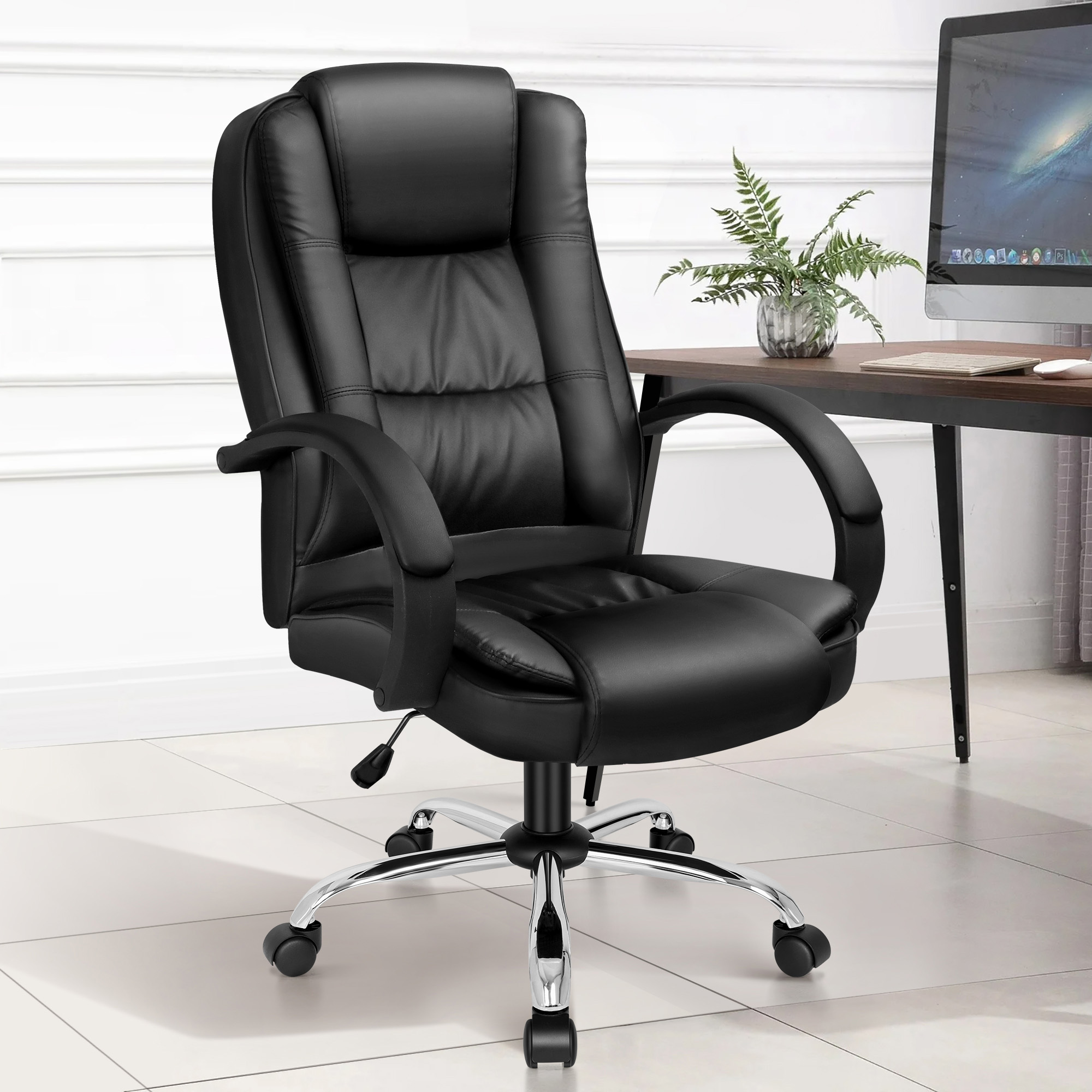 harkness ergonomic faux leather executive chair