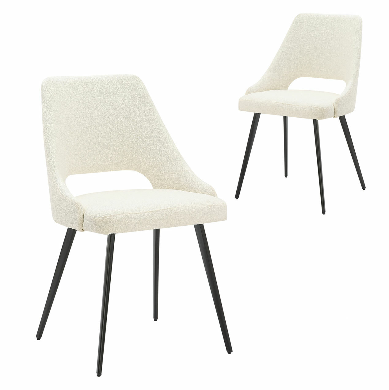 cream fabric dining chairs