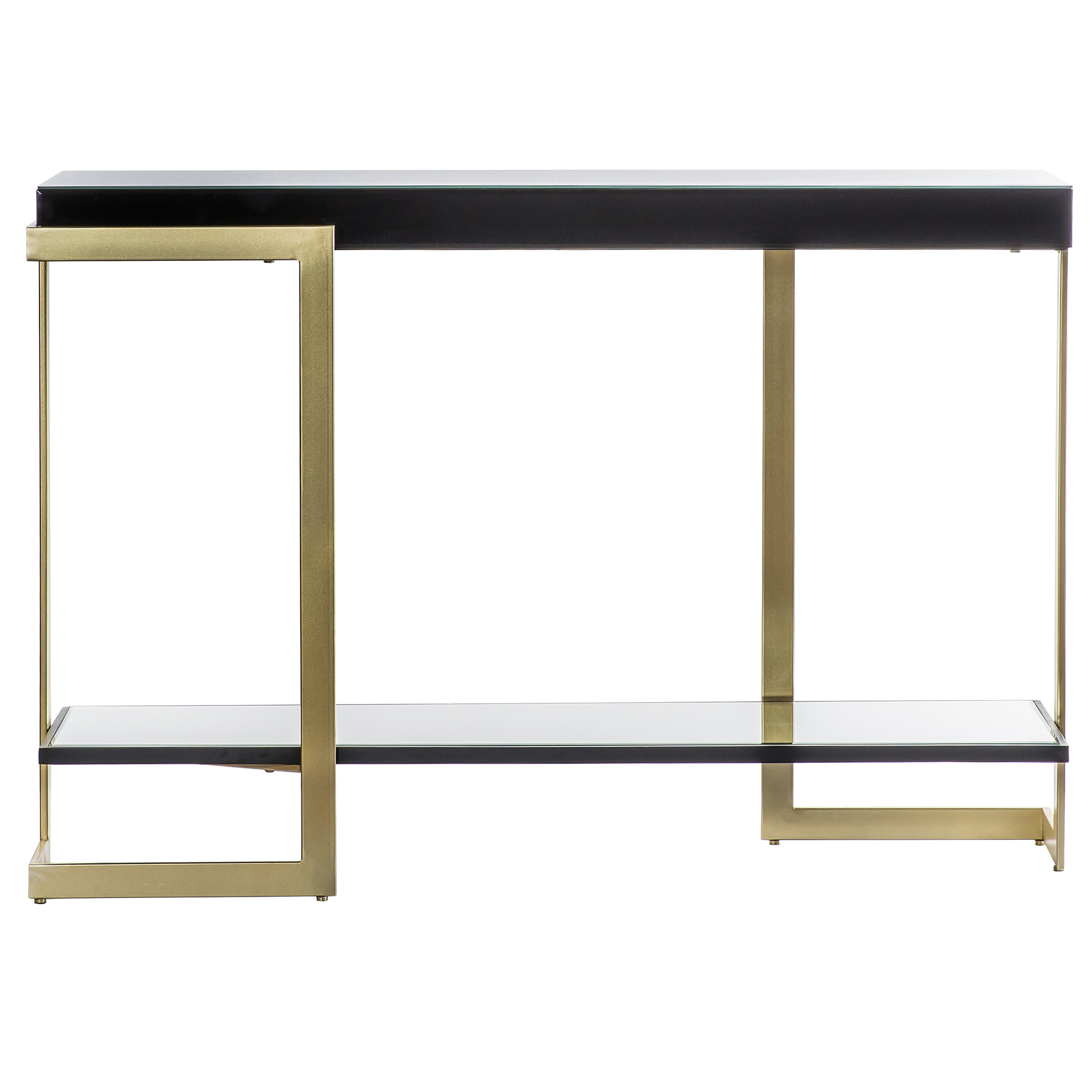 metal and glass console