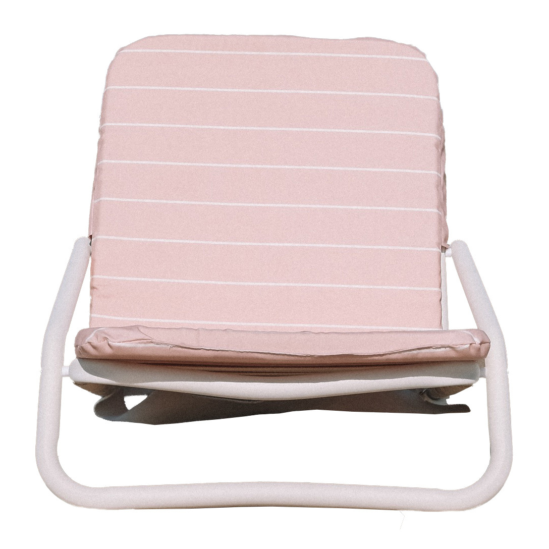 pink stripe beach chair