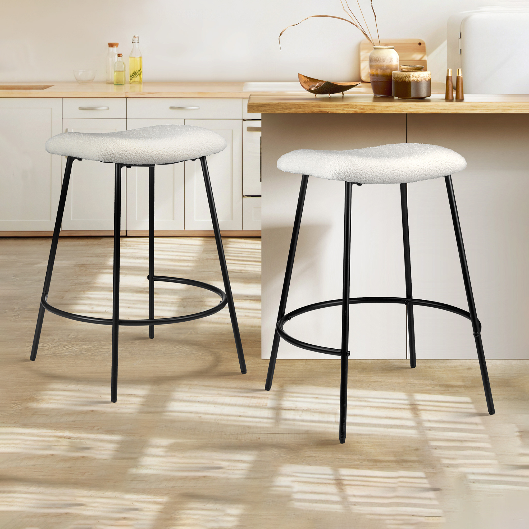 wood and upholstered bar stools