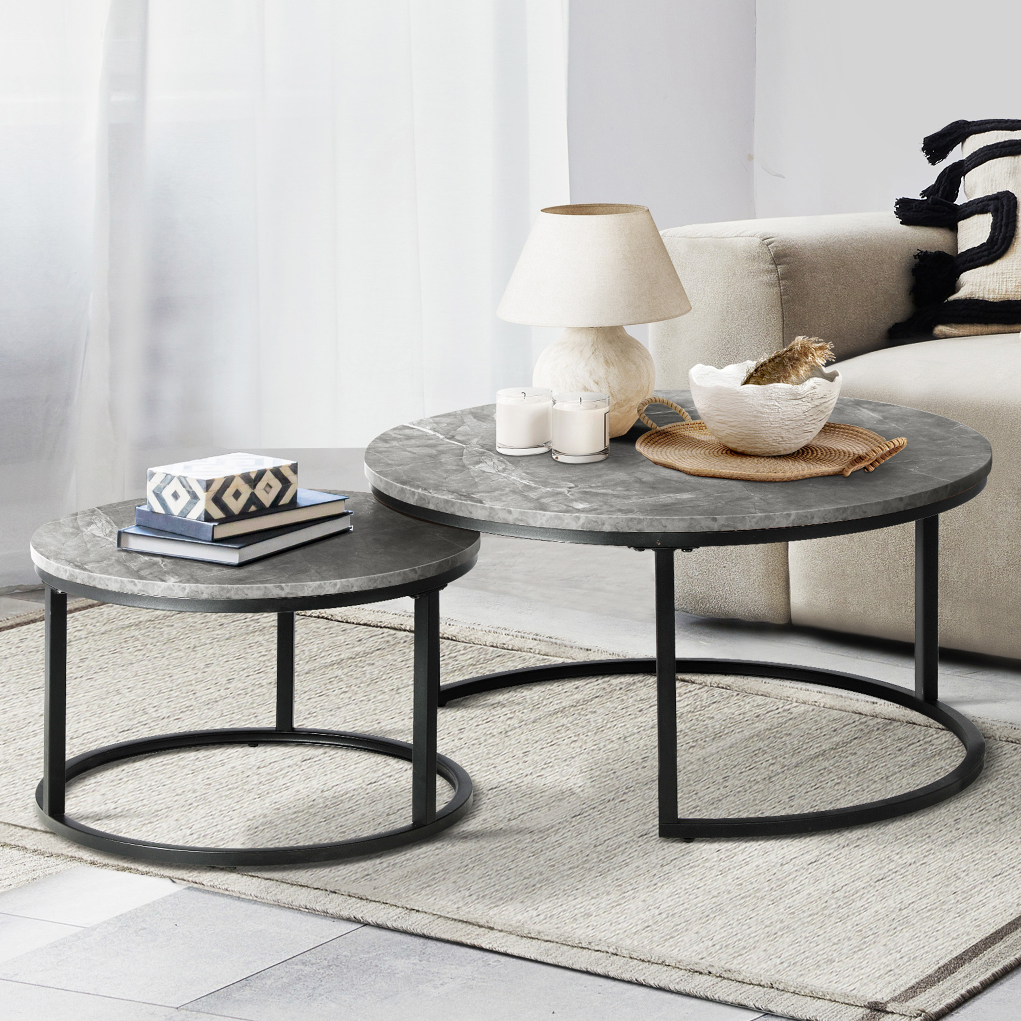 coffee table set silver