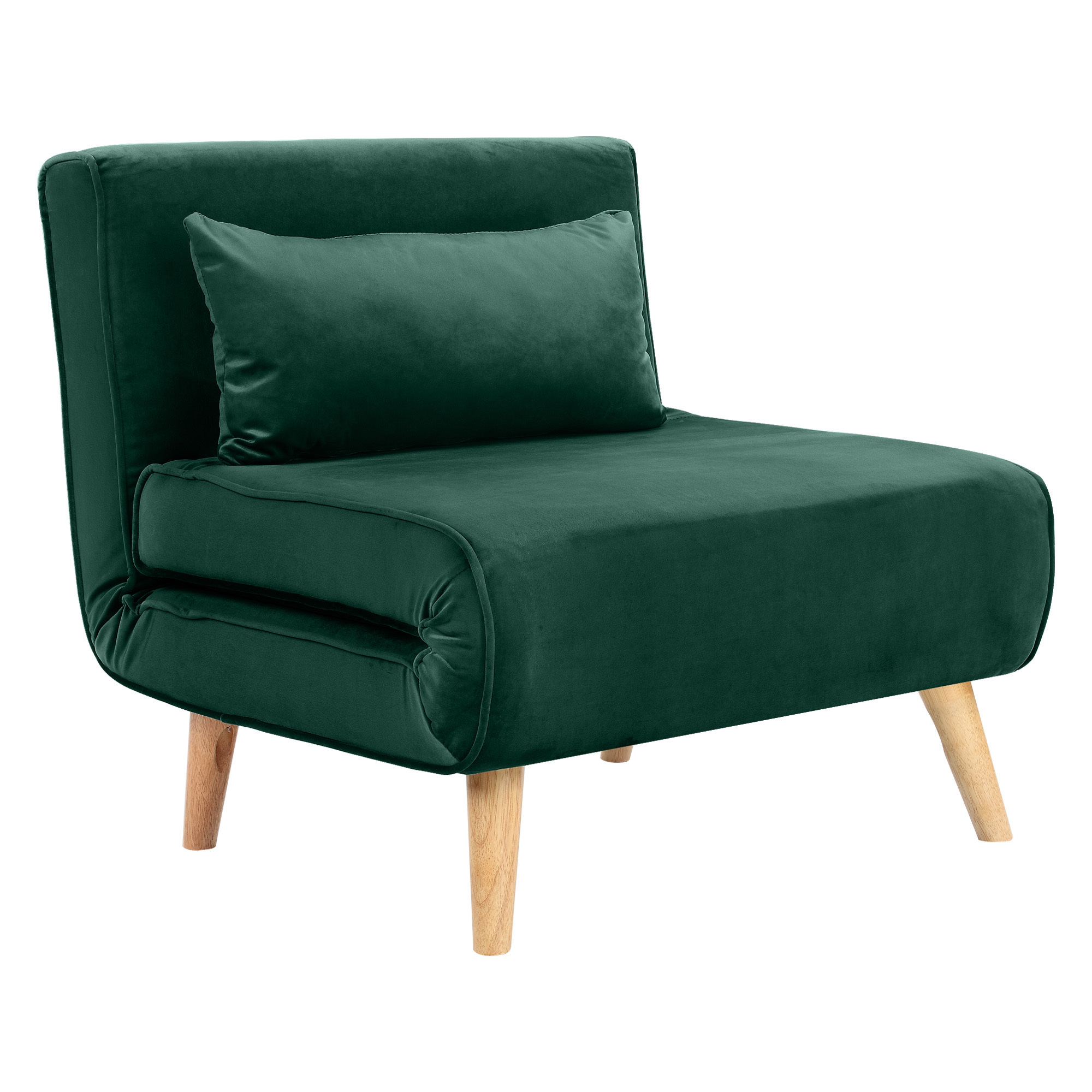 green velvet chair bed