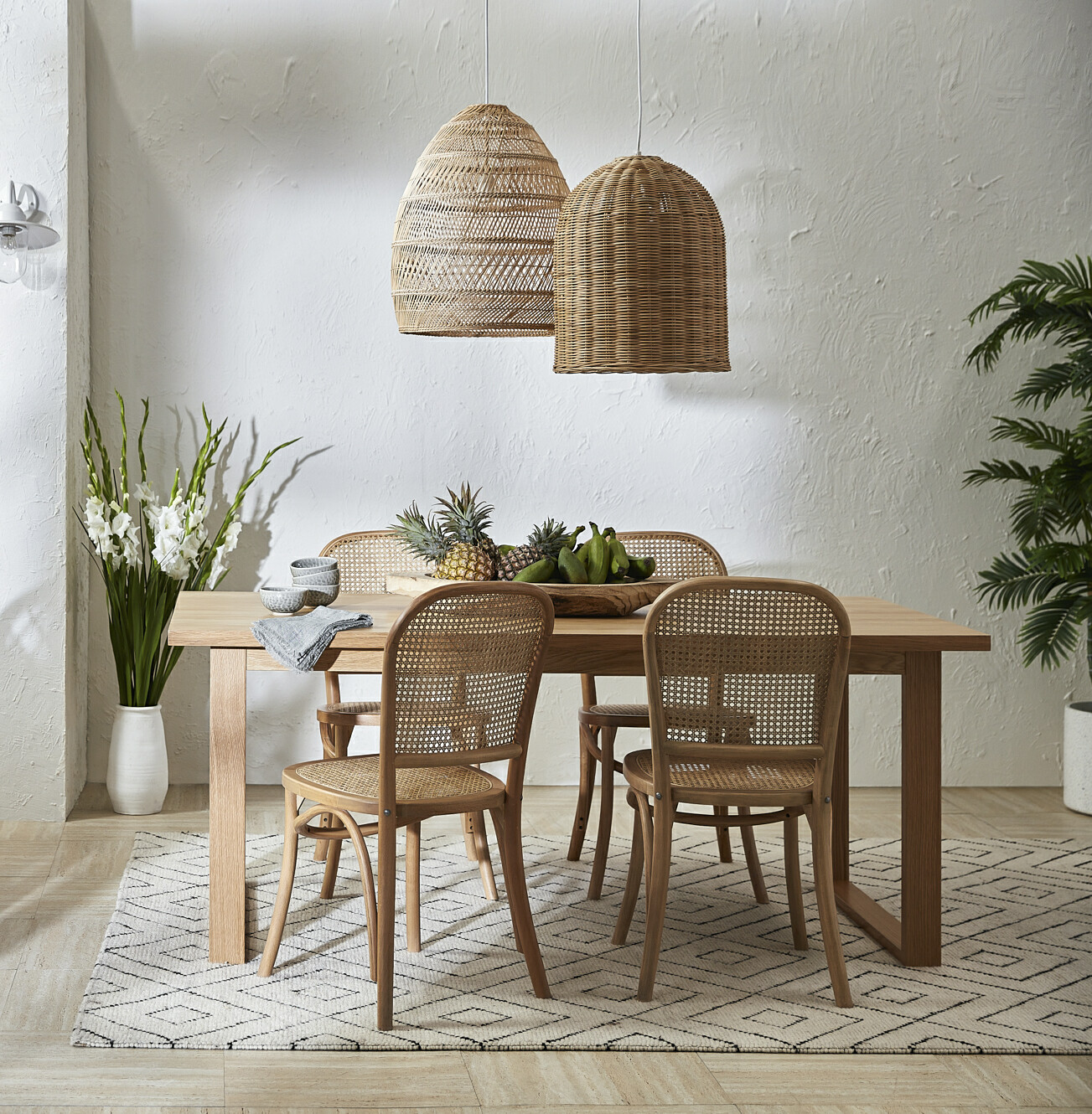 light oak kitchen table set