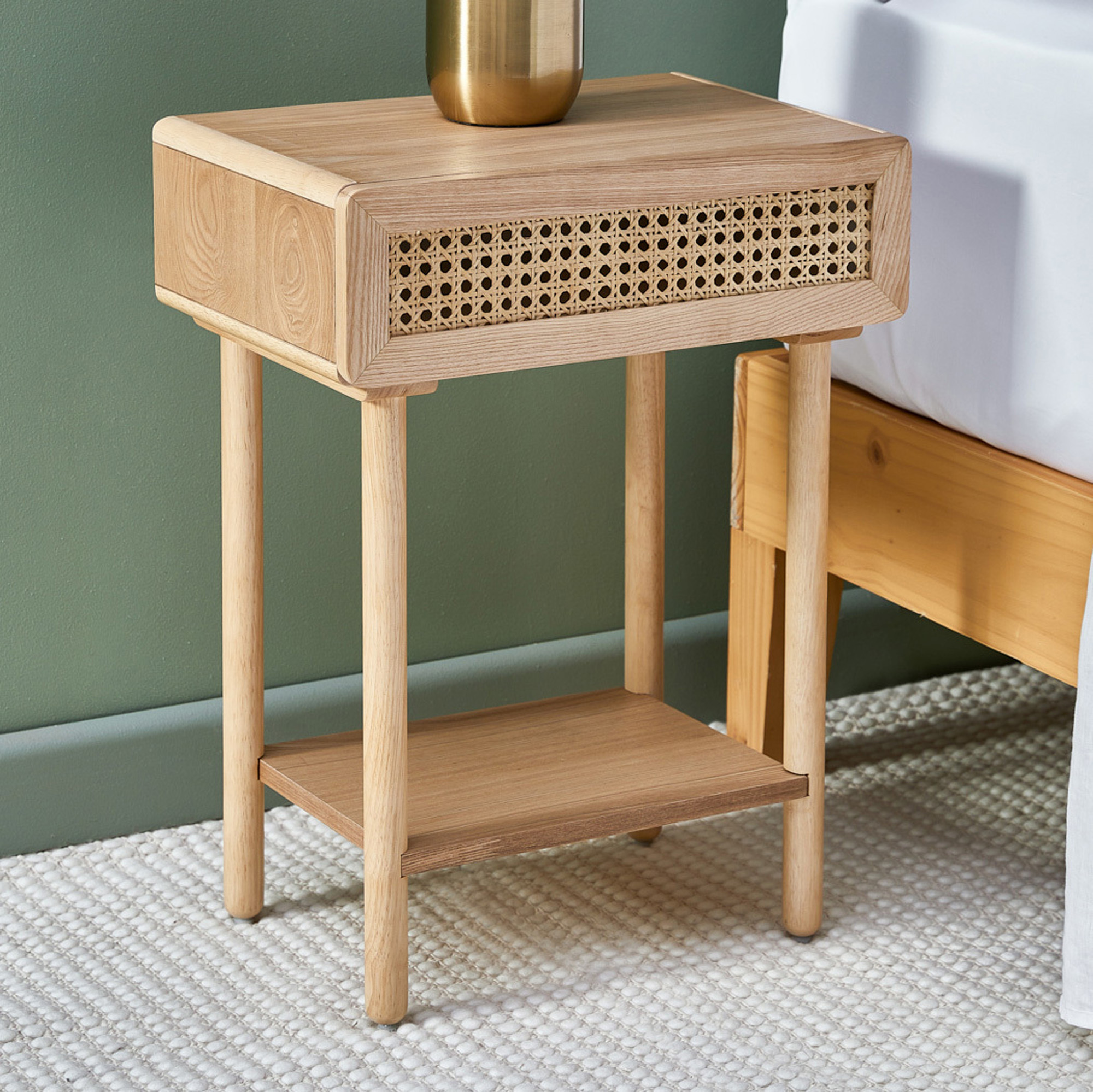 rattan bedside table temple and webster