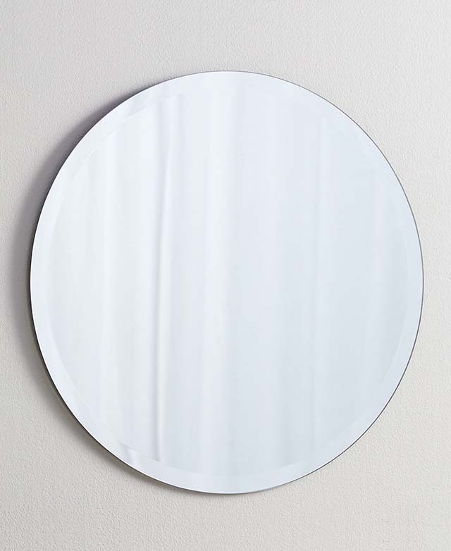 Temple & Webster Tate 600mm Round Frameless Wall Mirror