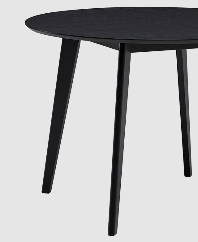 Temple & Webster Black Larsen Round Wooden Dining Table