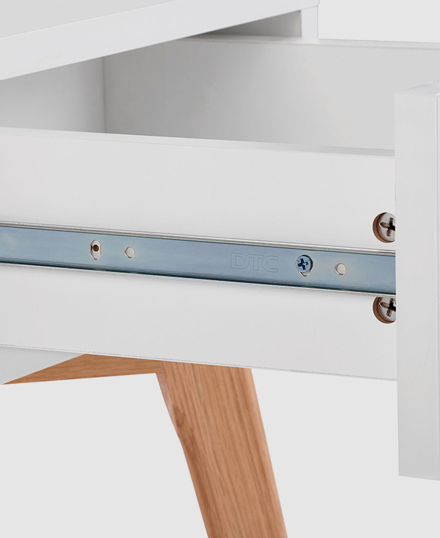 Temple & ster Vasby White Scandinavian Bedside Table